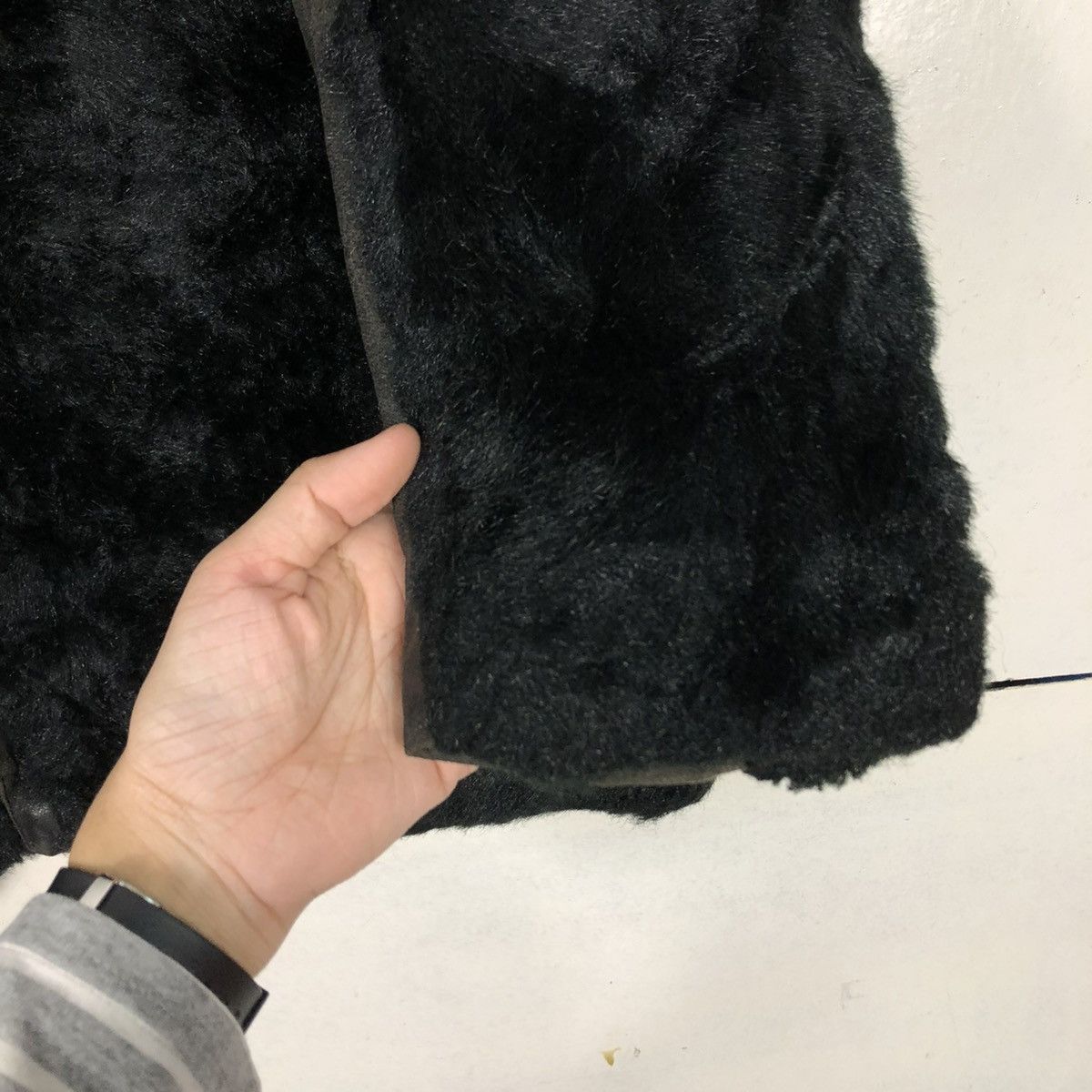 Japanese Brand 🔥VINTAGE GENUINE LEATHER JACKET MINK FUR BLANKET UNBRANDED Size US M / EU 48-50 / 2 - 17 Thumbnail