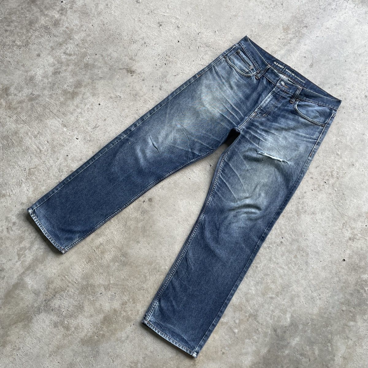 Japanese Brand Vintage Japanese Old Navy Faded Jeans Denim Distressed Pants Size US 34 / EU 50 - 2 Thumbnail
