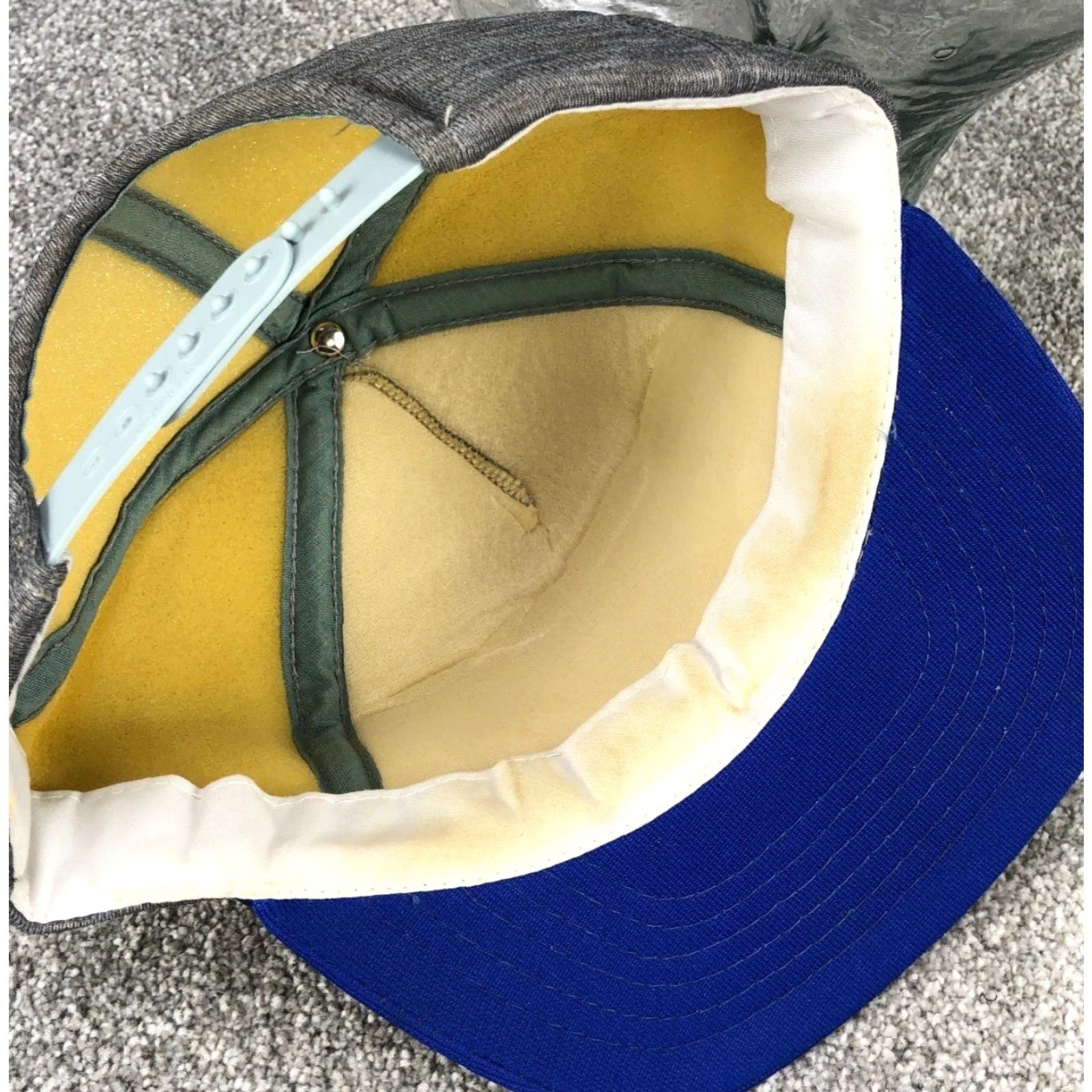 Spell VINTAGE Youngan Trucker Hat Cap 80s 90s Gray Foam Snapback Adjustable Hat Men width Size ONE SIZE - 6 Thumbnail