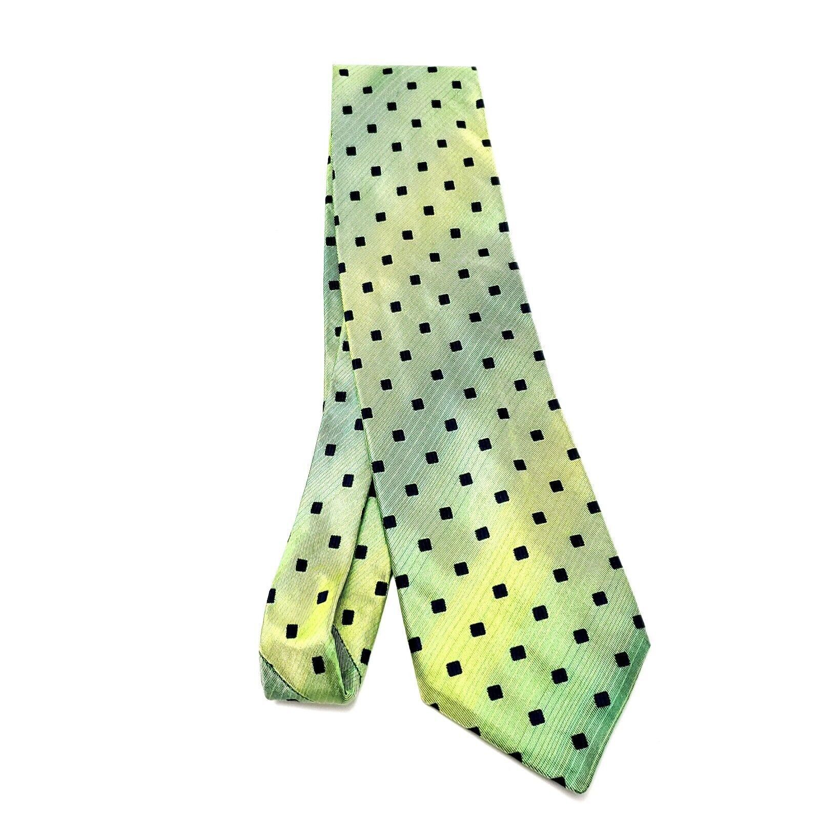 Kenzo Kenzo Homme Green Silk Tie Woven Geometric Size ONE SIZE - 6 Thumbnail