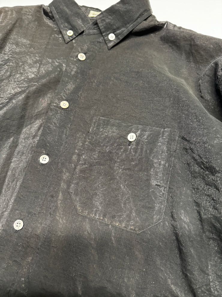 Issey Miyake ISSEY MIYAKE Silky Black Shirt Size US M / EU 48-50 / 2 - 7 Thumbnail