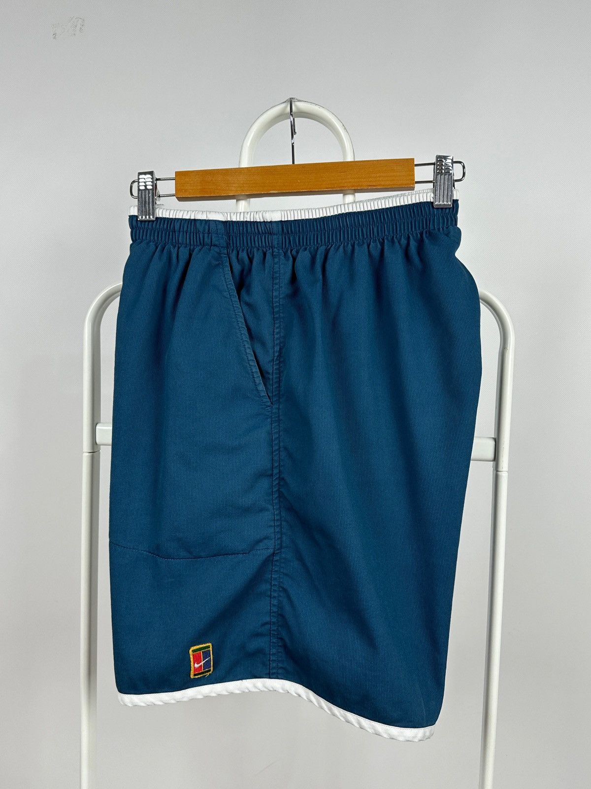 Nike 90s Vintage Nike Tennis Court Navy Shorts Andre Agassi Size US 32 / EU 48 - 3 Thumbnail