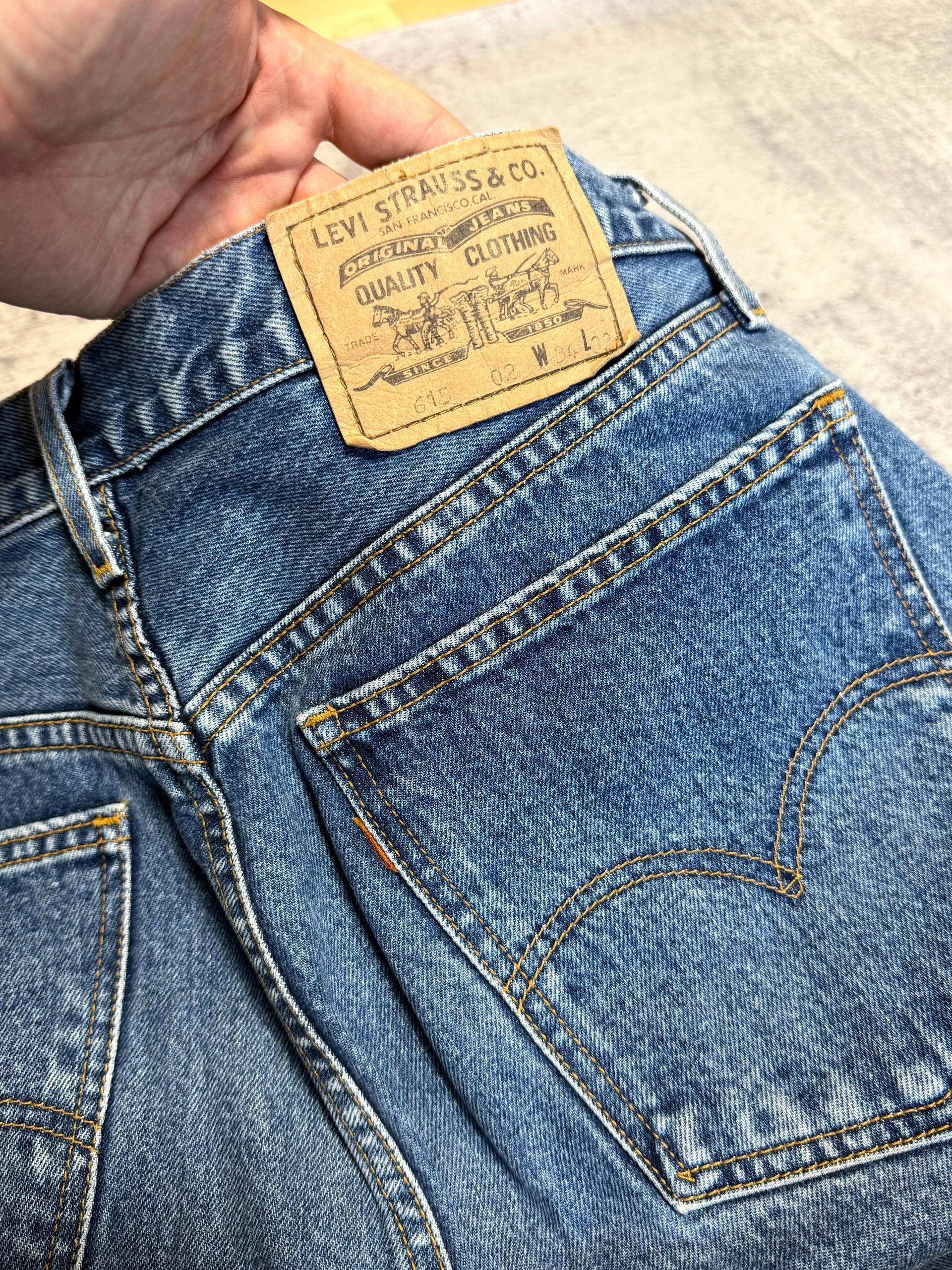 Levi's Vintage 90s 615 02 Levis Orange Tab Jeans 34x32 Size US 34 / EU 50 - 11 Thumbnail