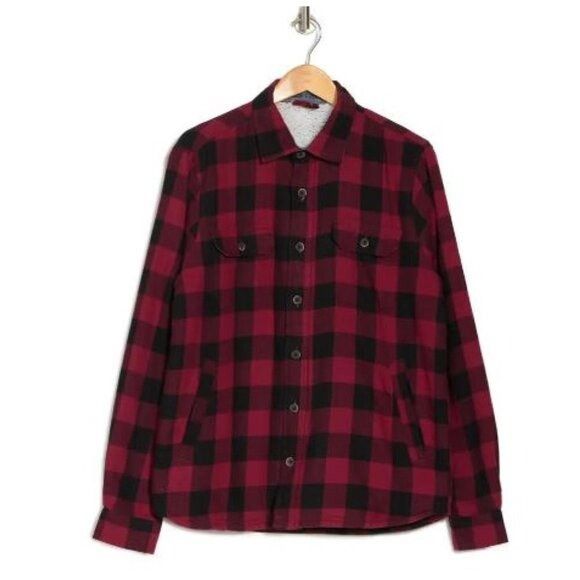 Other Tailor Vintage Mens Red Black Plaid Fleece Lined Flannel Shi Size US L / EU 52-54 / 3 - 9 Thumbnail