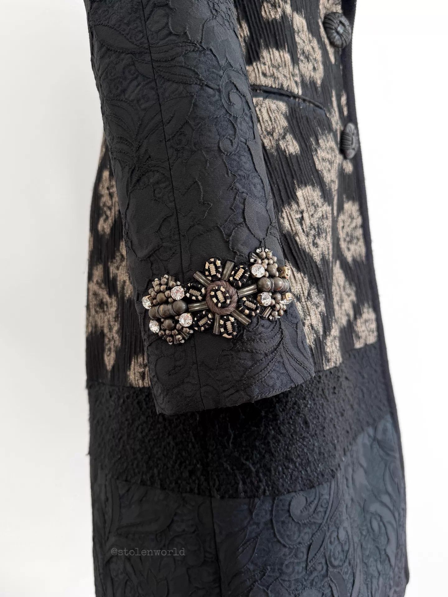 Kenzo Kenzo Jacquard Beaded Cuff Overcoat Size XS / US 0-2 / IT 36-38 - 2 Thumbnail