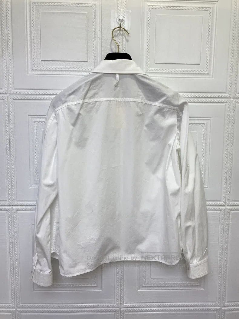 Hermes Hermes White Zip-Up Shirt Jacket Size XXS / US 00 / IT 34 - 4 Thumbnail