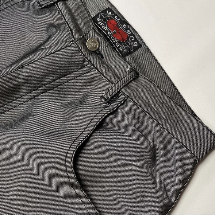 Wu-Tang Clan Wu Wear jeans, shiny gray silver Wu-Tang Clan, 90s baggy 34 Size US 34 / EU 50 - 8 Thumbnail