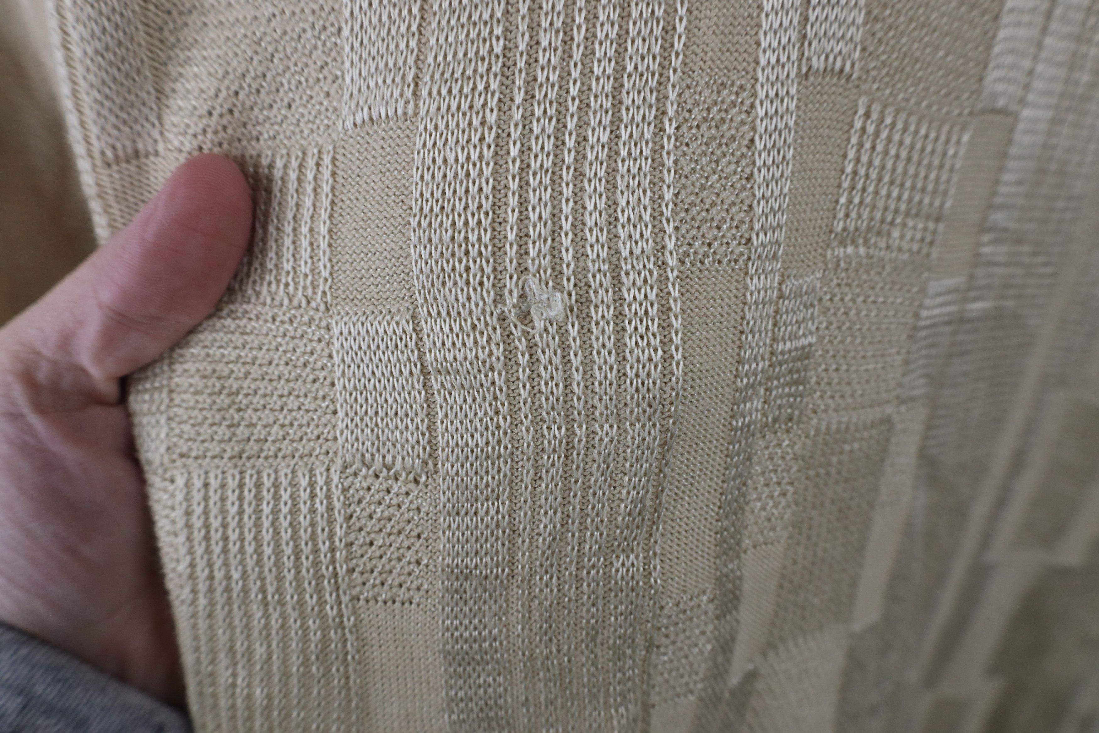 Vintage Vintage 90s Coogi Style Striped Knit T-Shirt Beige USA Size US XXL / EU 58 / 5 - 4 Thumbnail