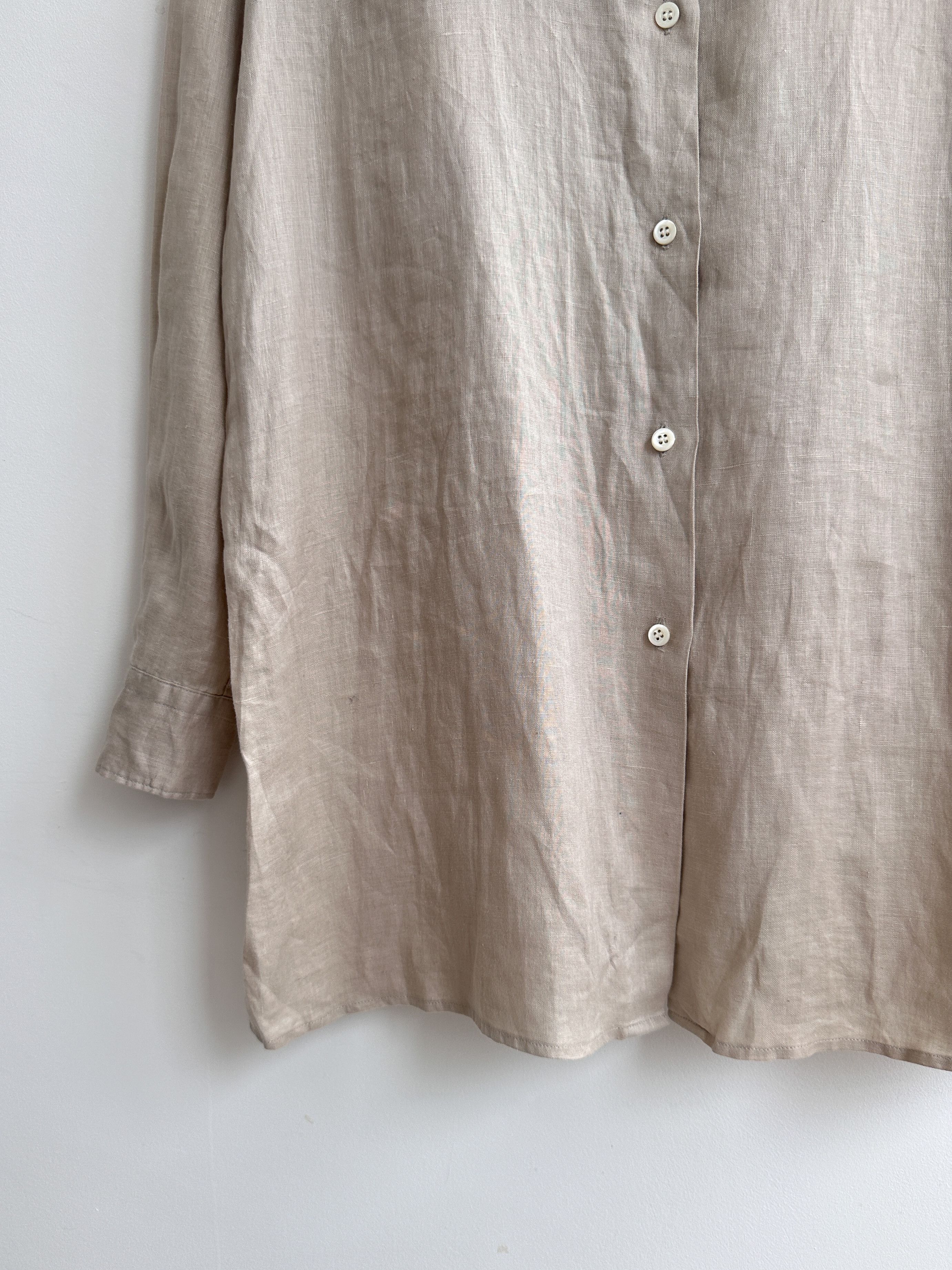 Aspesi Aspesi Beige Linen Shirt Size M / US 6-8 / IT 42-44 - 3 Thumbnail