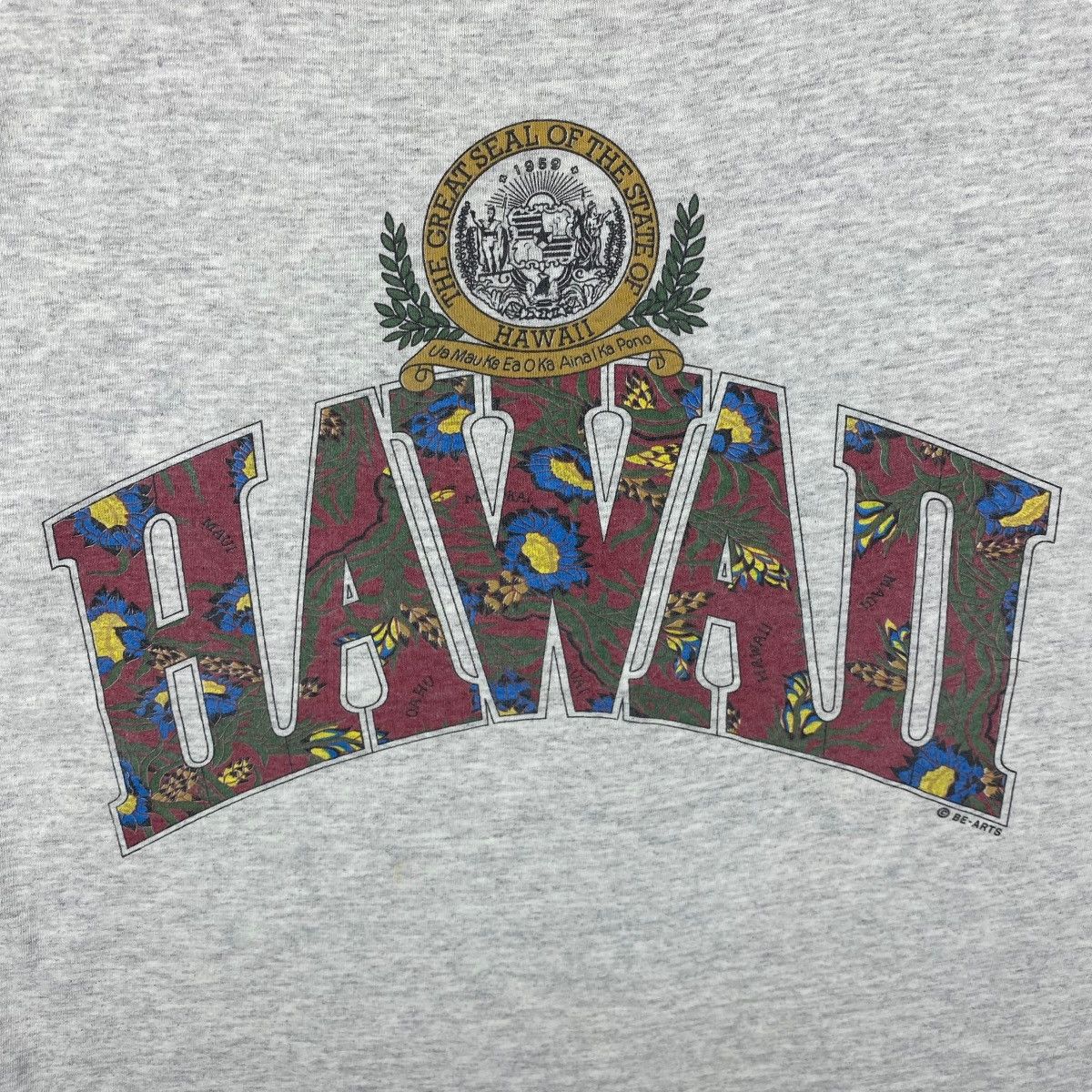 Vintage Vintage 90's The Seal Of The States Of HAWAII Graphic Tee Size US M / EU 48-50 / 2 - 2 Thumbnail