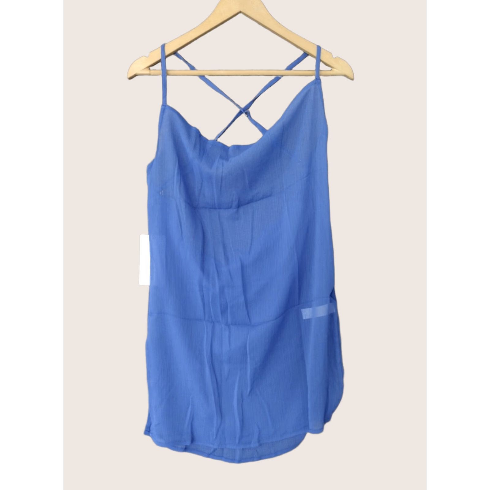 Swims Toluca Swim Women's Mini Cowl Neck Sheer Dress Blue M Sleeveless Kn... Size M / US 6-8 / IT 42-44 - 1 Thumbnail