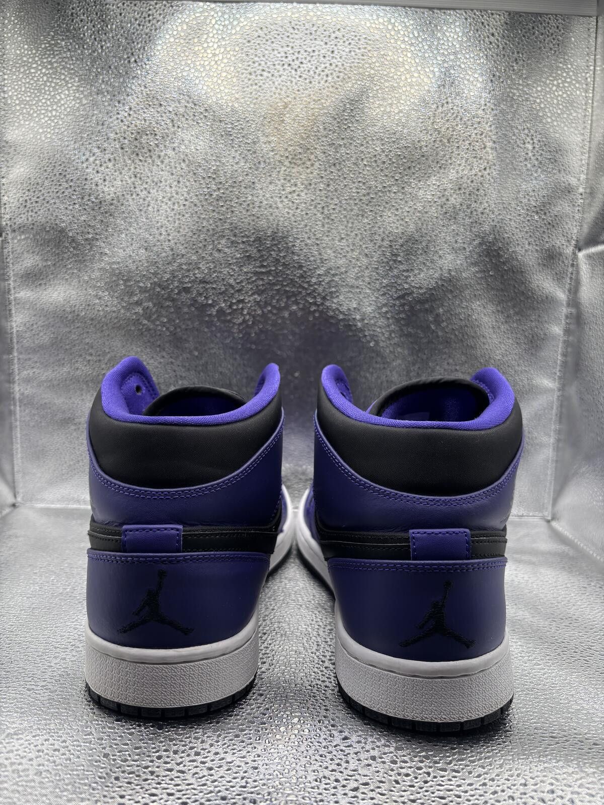 Jordan Brand Air Jordan 1 mid black dark concord 2014 Size US 11 / EU 44 - 4 Thumbnail