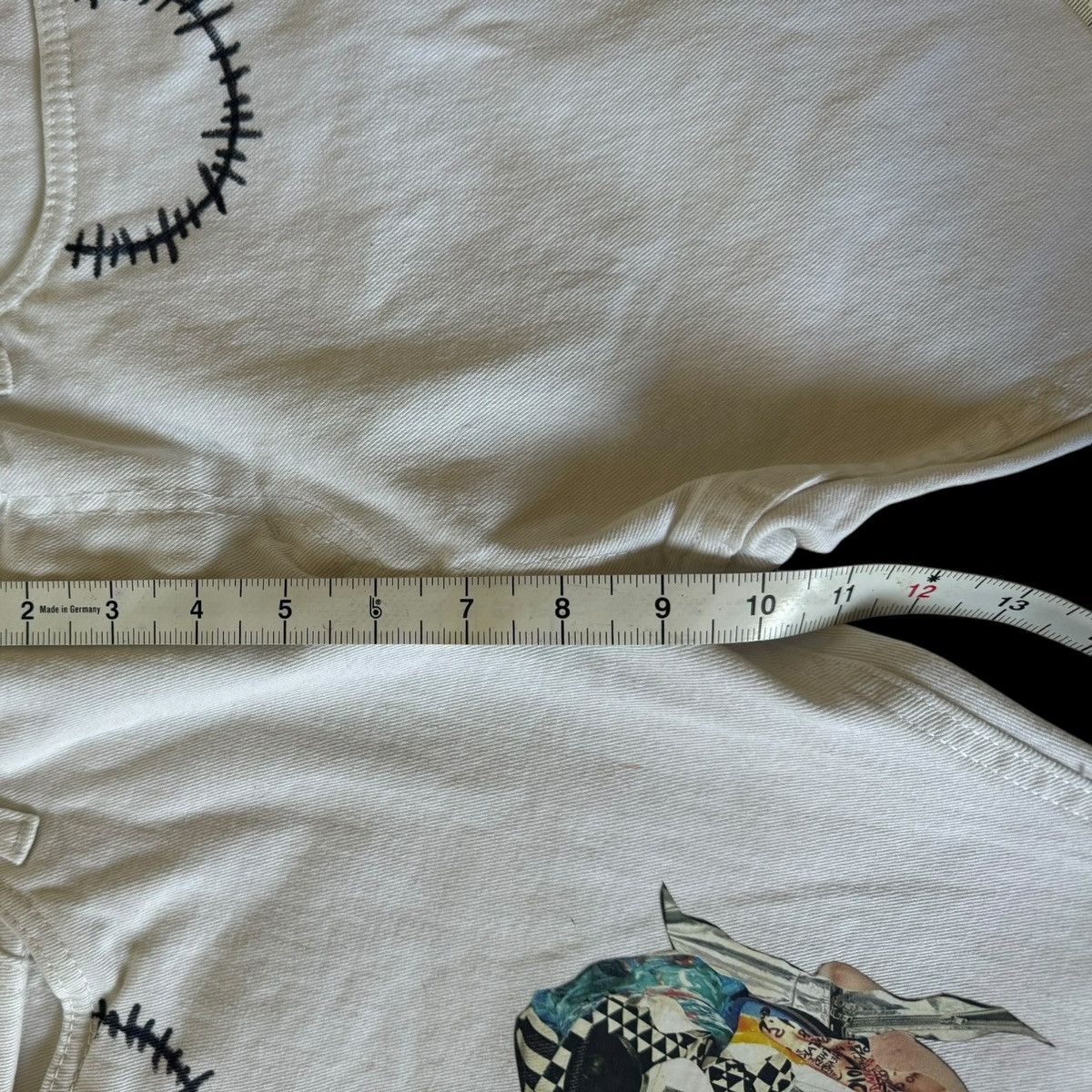 Levi's Unisex Up-cycled reworked one of a kind Levi’s white jeans. Size US 30 / EU 46 - 19 Thumbnail