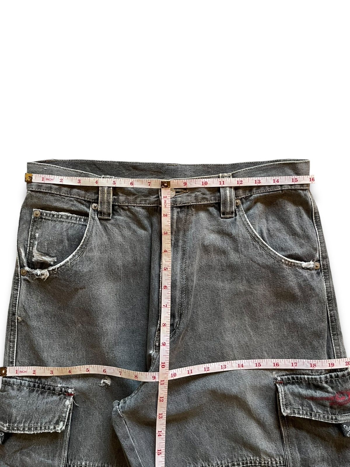 Japanese Brand Vintage Piko Hawaiian Distressed Cargo Baggy Jeans Size US 32 / EU 48 - 12 Thumbnail
