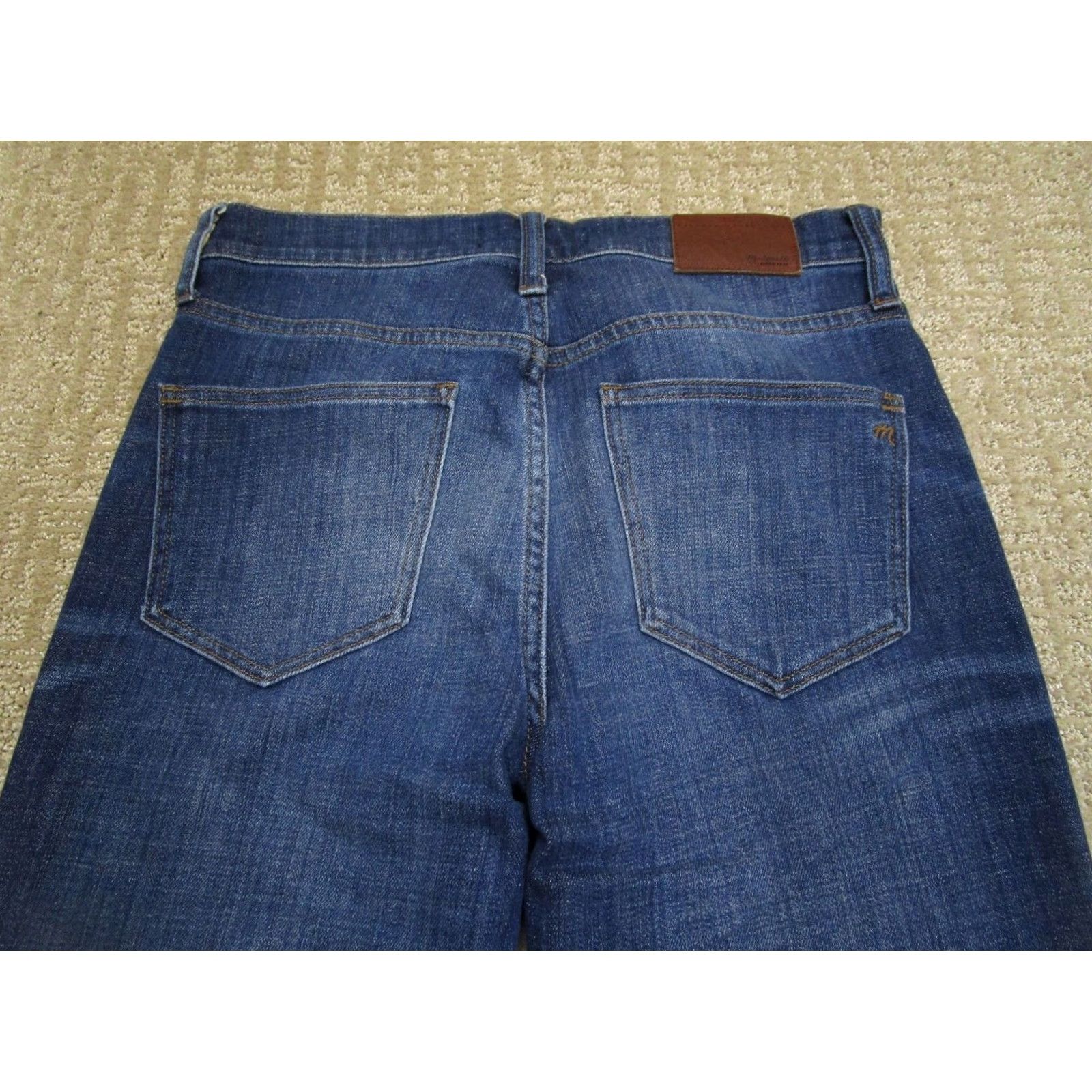 Madewell Madewell Jeans Women 28 Blue High Rise Flared Cropped Dark Wash 5-Pocket Denim Zip Front Size 28" / US 6 / IT 42 - 4 Thumbnail