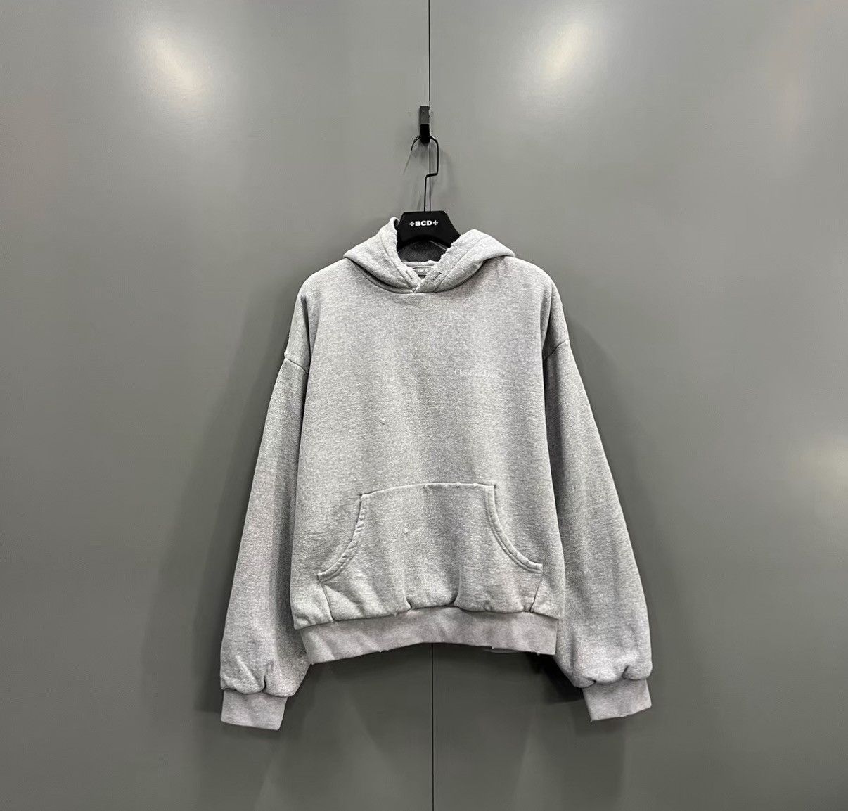 Dior Dior grey mini logo distressed hoodie J41 Size US M / EU 48-50 / 2 - 1 Thumbnail