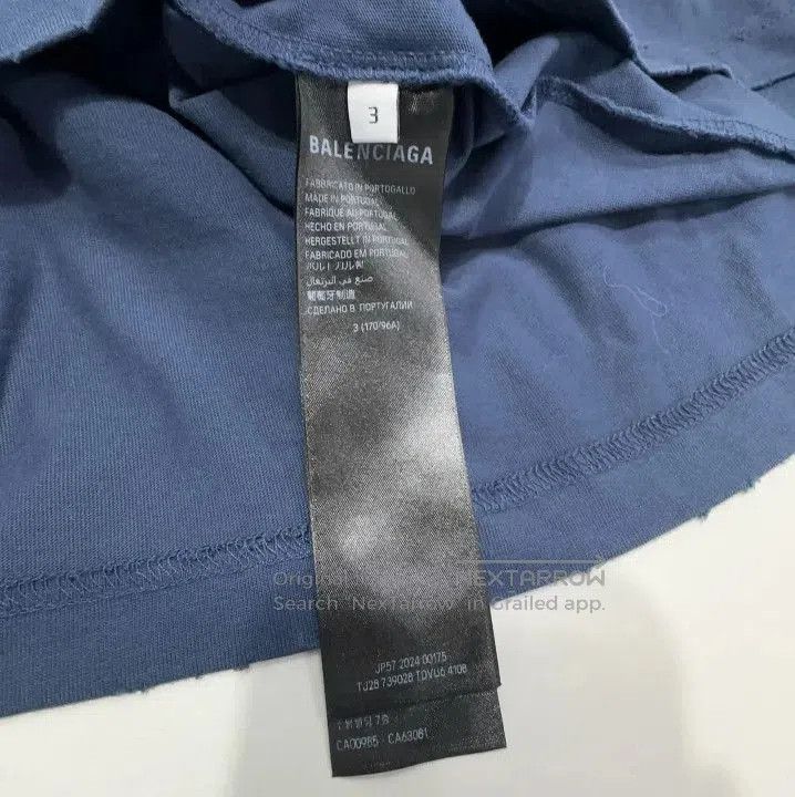 Balenciaga Balenciaga Blue Crypto Logo Short Sleeve T. Size US L / EU 52-54 / 3 - 4 Thumbnail
