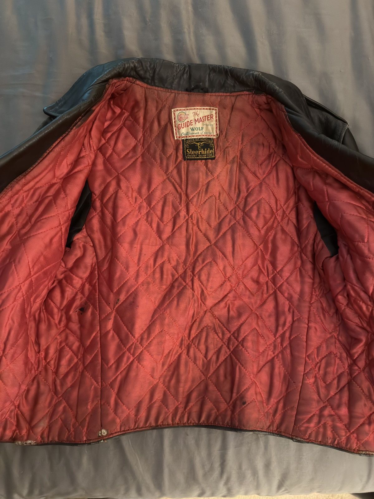 Vintage Rare 50s Guide Master by Wolf of Boston Leather Jacket Size XS / US 0-2 / IT 36-38 - 17 Thumbnail