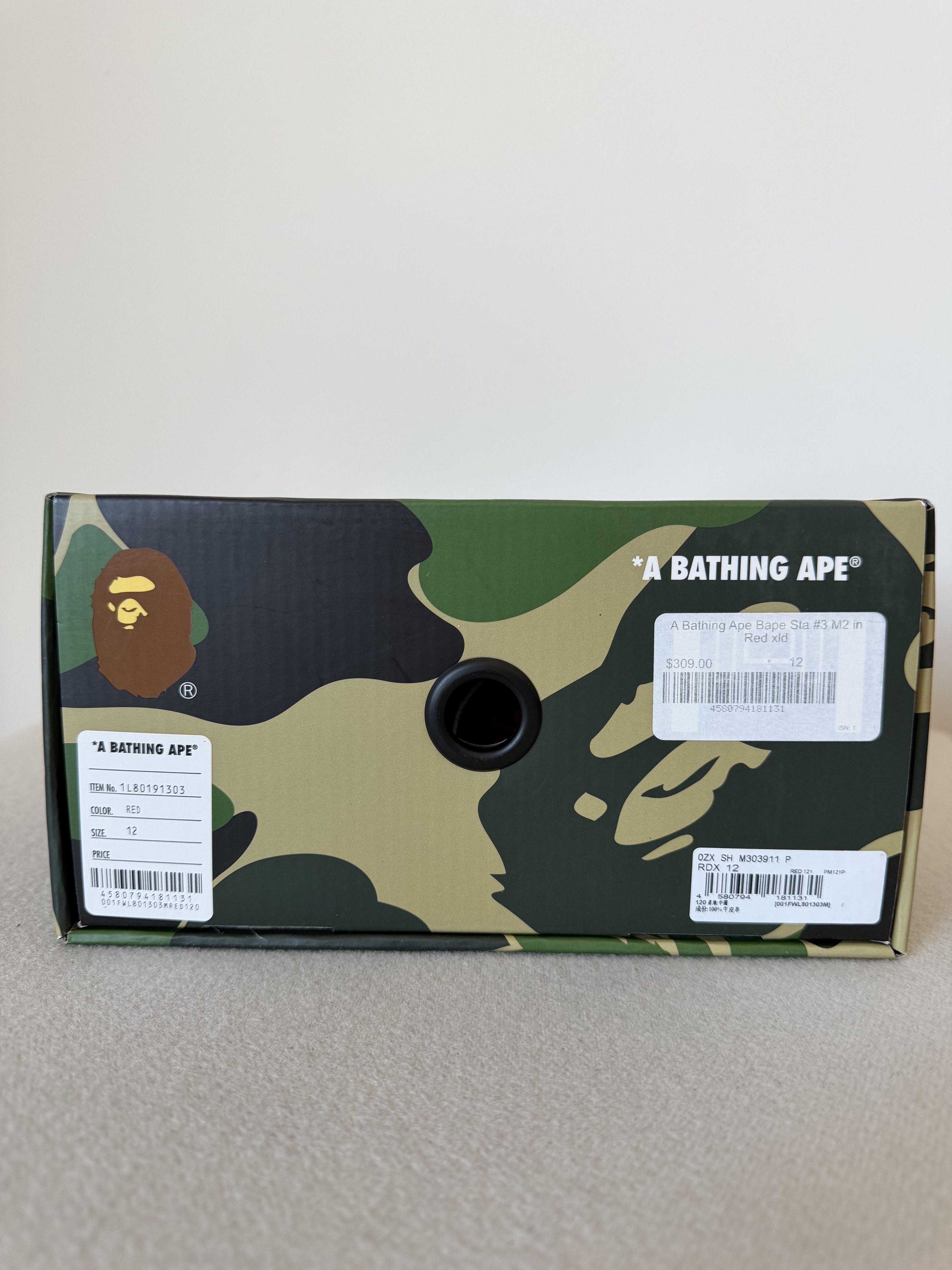 Bape Bape Sta #3 Ostrich in Red Blue Size US 12 / EU 45 - 8 Thumbnail