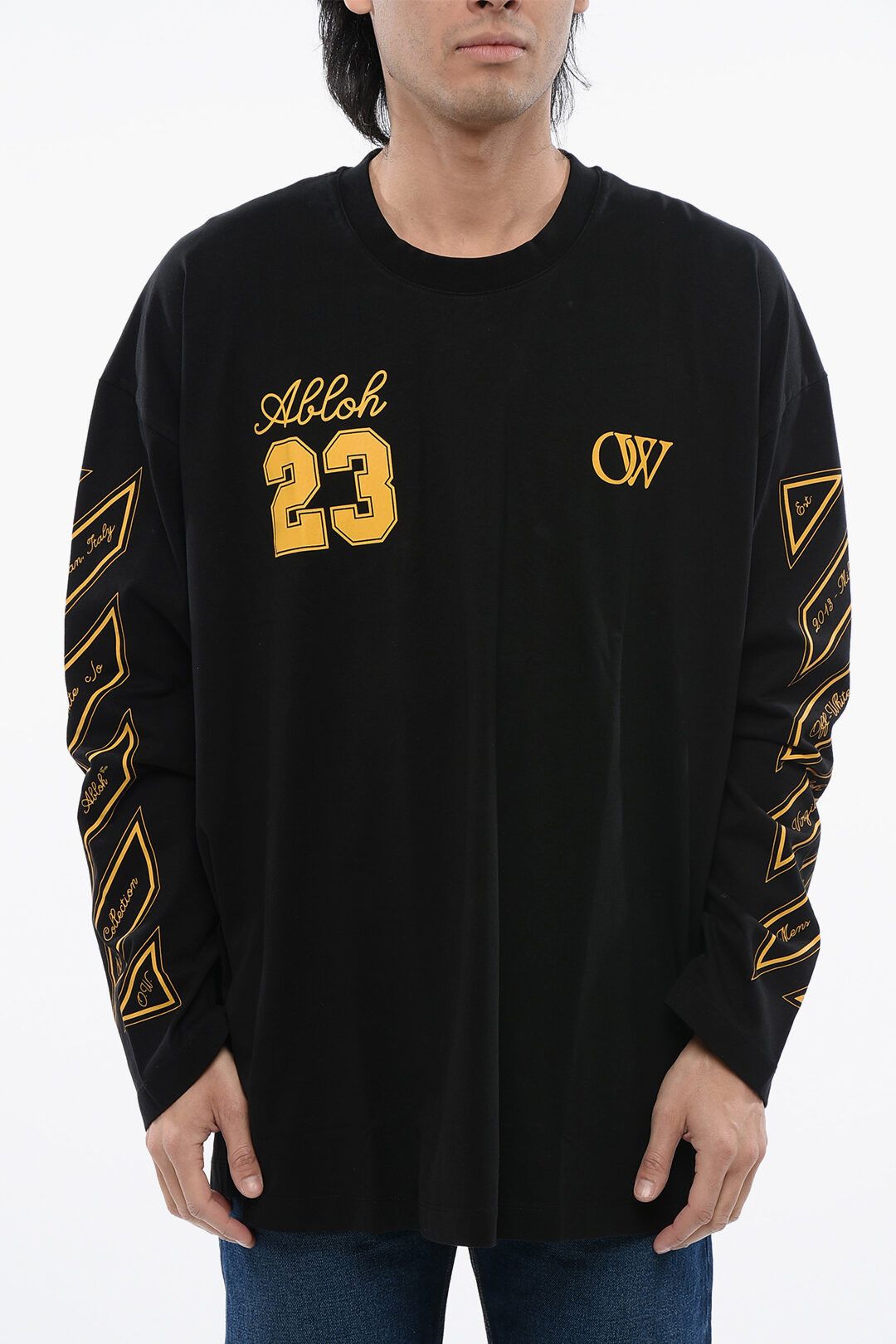 og1mm1025 Crewneck OW23 Cotton T-Shirt in Black
