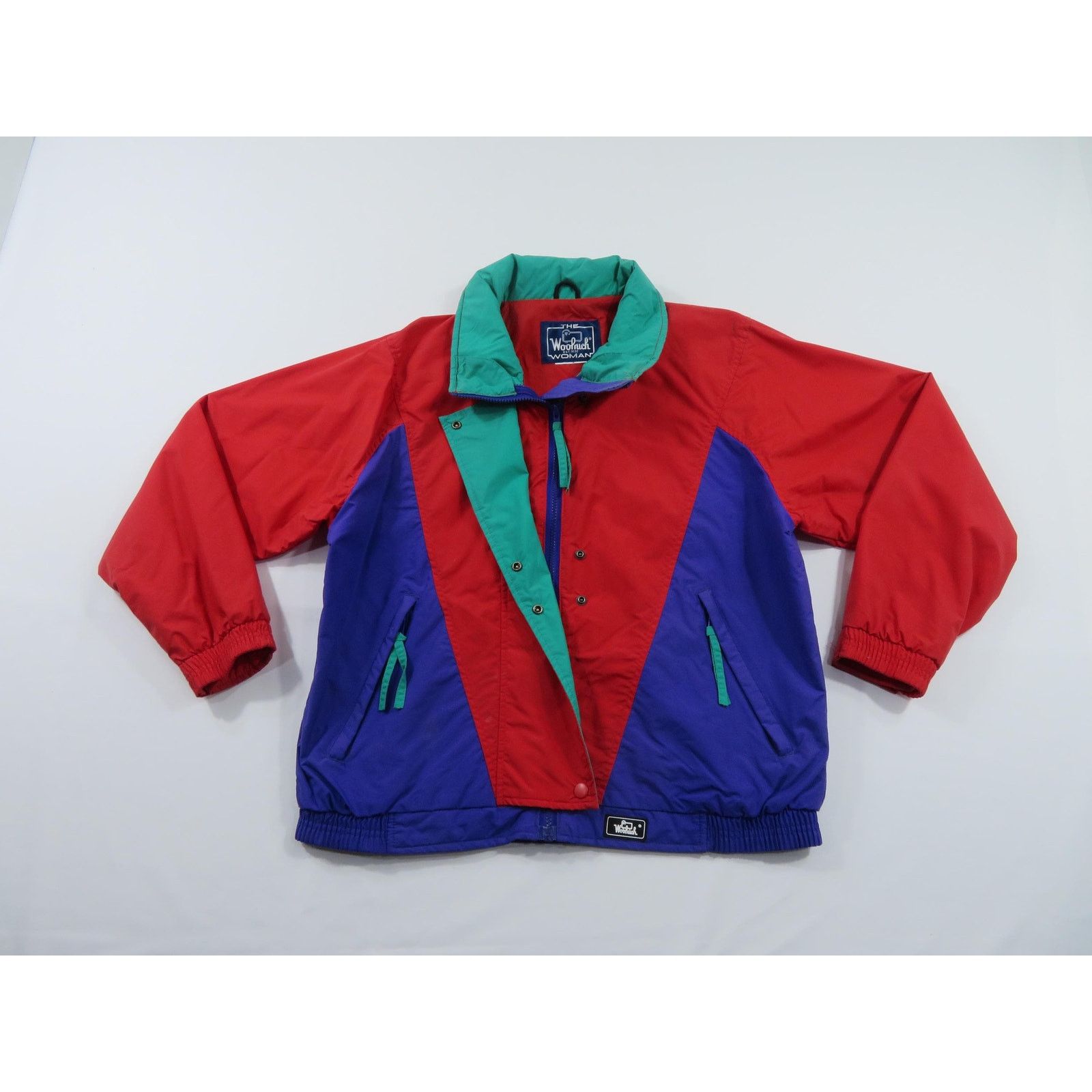 Other Woolrich Windbreaker Red Purple Jacket Womans Sz M 1990s Size M / US 6-8 / IT 42-44 - 1 Thumbnail