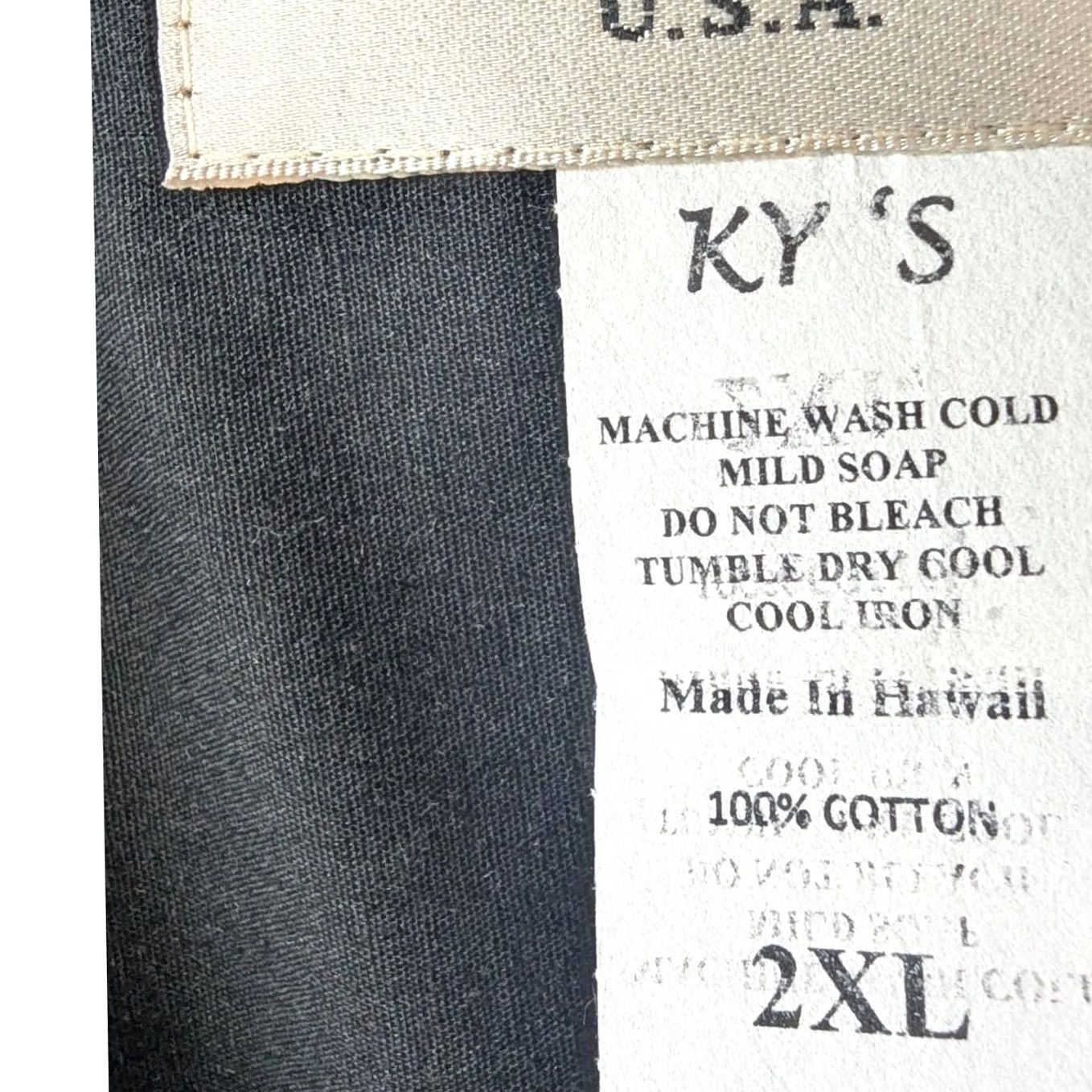 Vintage KY'S Hawaiian Short Sleeve Camp Shirt Black Parrot Palm Tree Print Mens 2XL Size US XXL / EU 58 / 5 - 6 Thumbnail
