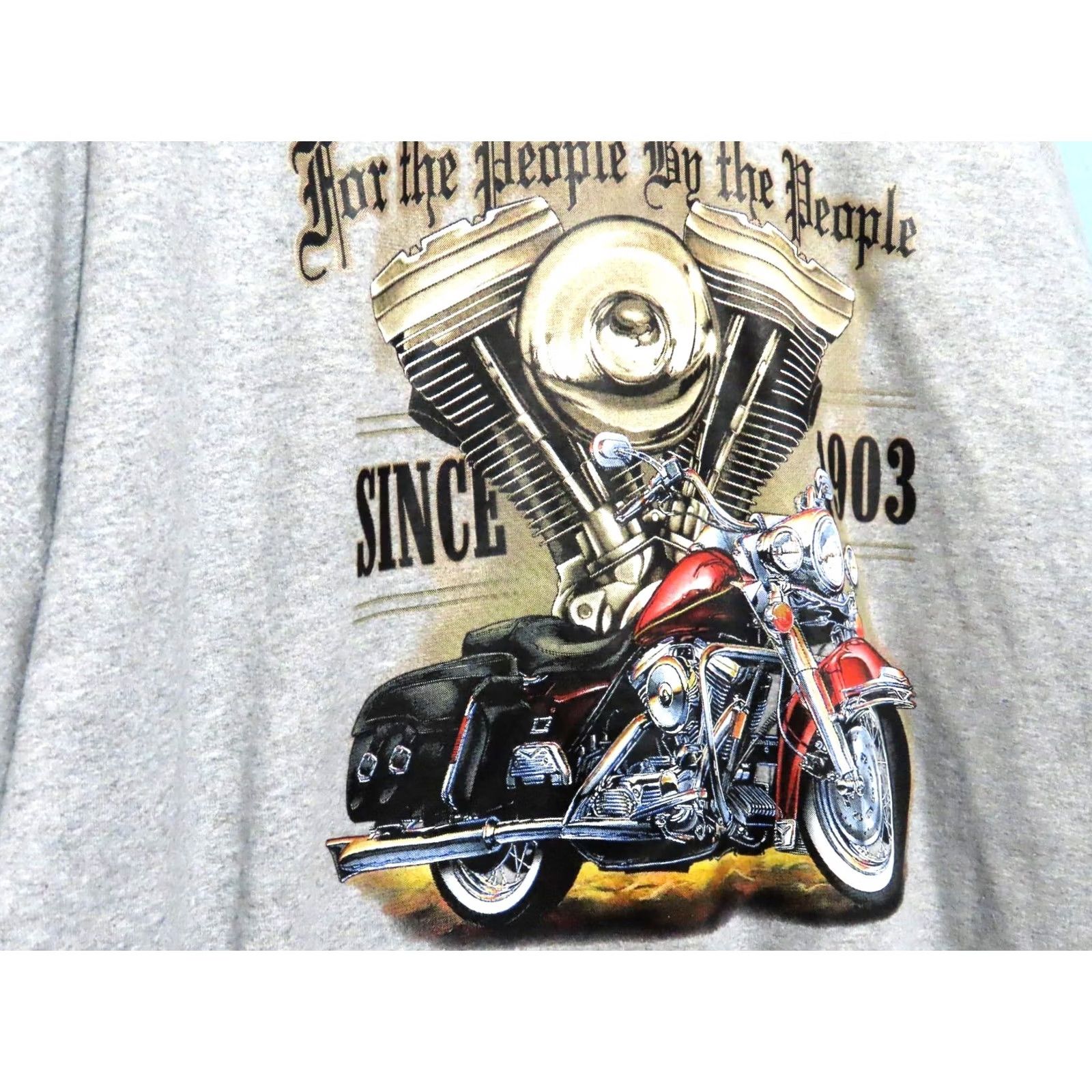 Gildan Gildan Mens 2XL Motorcycle Gray Sweatshirt For the People By the People 1903 Size US XXL / EU 58 / 5 - 6 Thumbnail