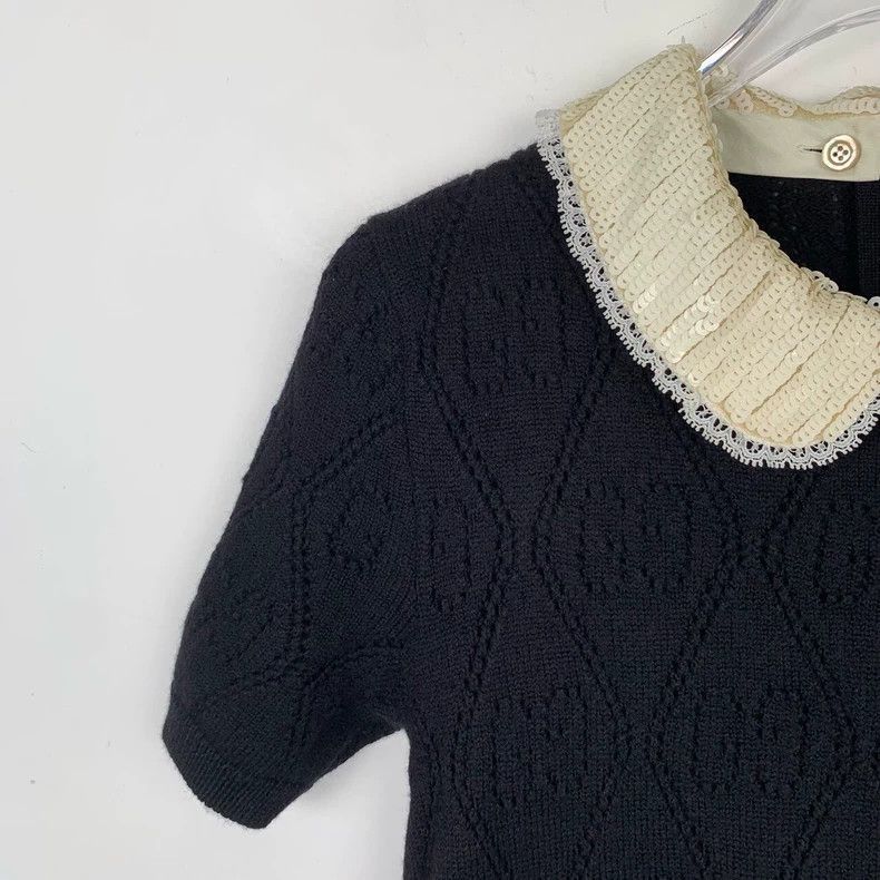 Gucci Gucci Sequin Collar Knit Dress-2506 Size 28" / US 6 / IT 42 - 3 Thumbnail