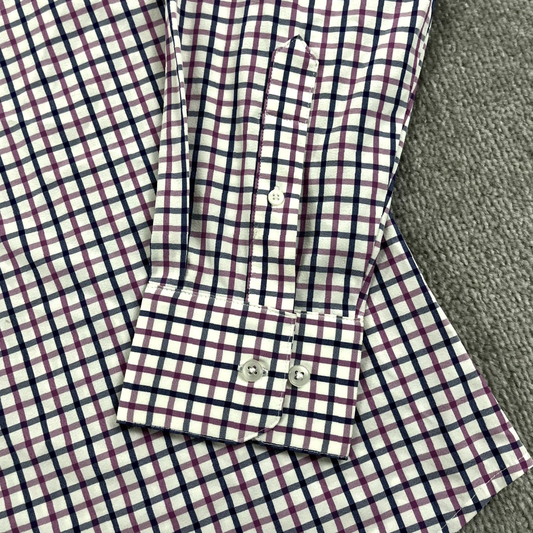 Mizzen+Main MIZZEN+MAIN Shirt Mens XL Leeward Plaid Button Up Dress Shirt - Multicolor, Long Sleeve, Collared, Classic Fit, Breathable, Easy Care, Workwear Size 46R - 7 Thumbnail