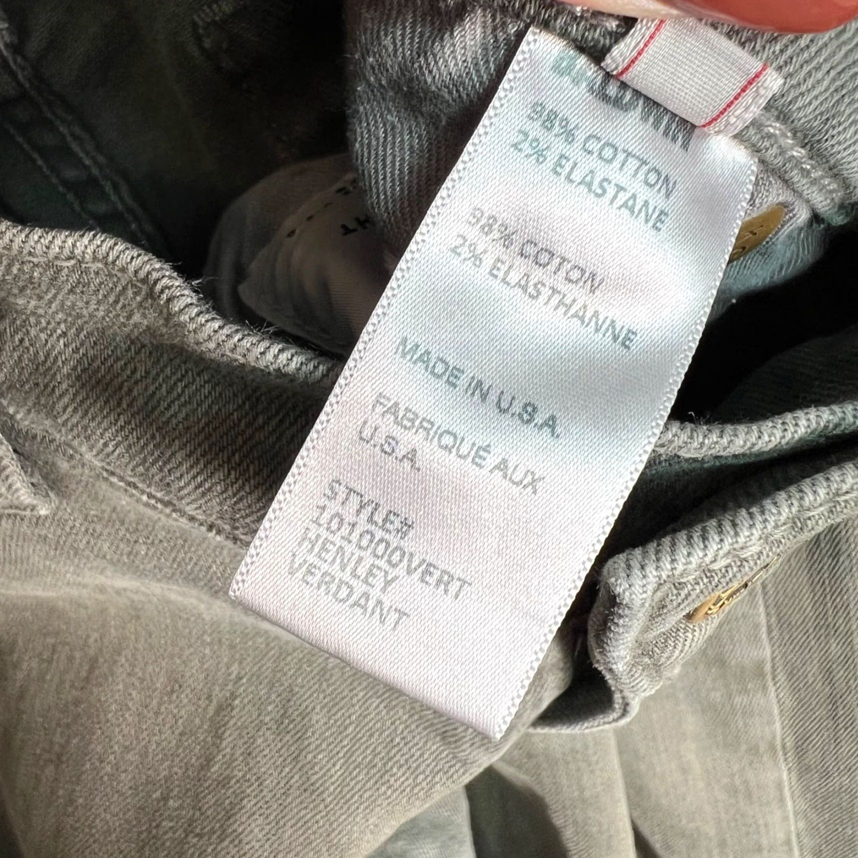 Vintage BALDWIN Jeans Slim 29 5-Pocket Denim USA Cotton Green Gray Mens Adult Size US 29 - 6 Thumbnail