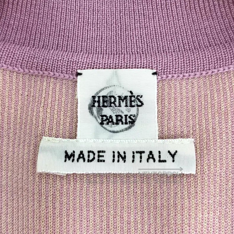 Hermes Hermes Yellow Lock扣Raised Pattern Mulberry Silk Crew Neck Size XS / US 0-2 / IT 36-38 - 5 Thumbnail