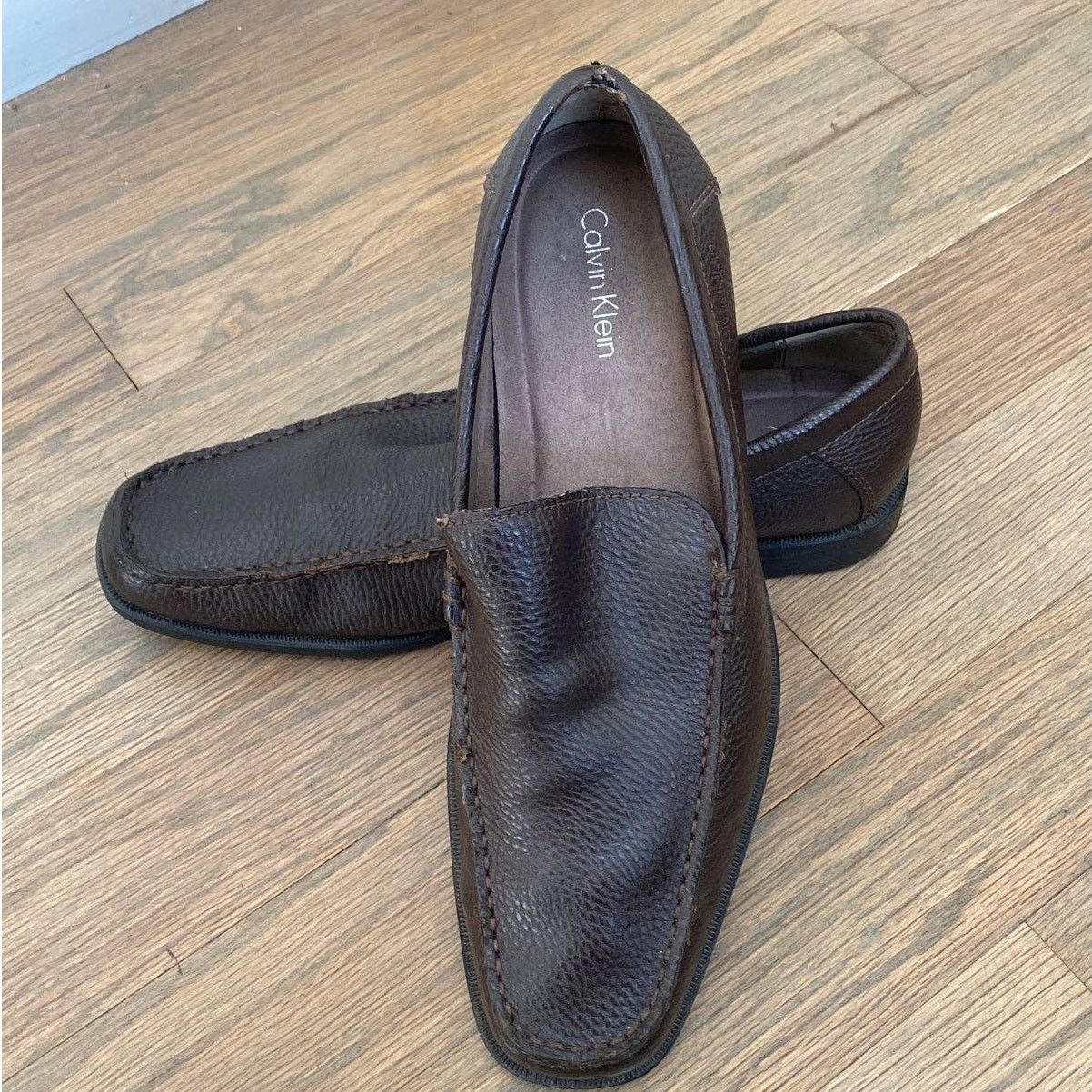 Calvin Klein Calvin Klein Brown Leather Loafers Size 9.5 Size US 9.5 / EU 42-43 - 2 Thumbnail