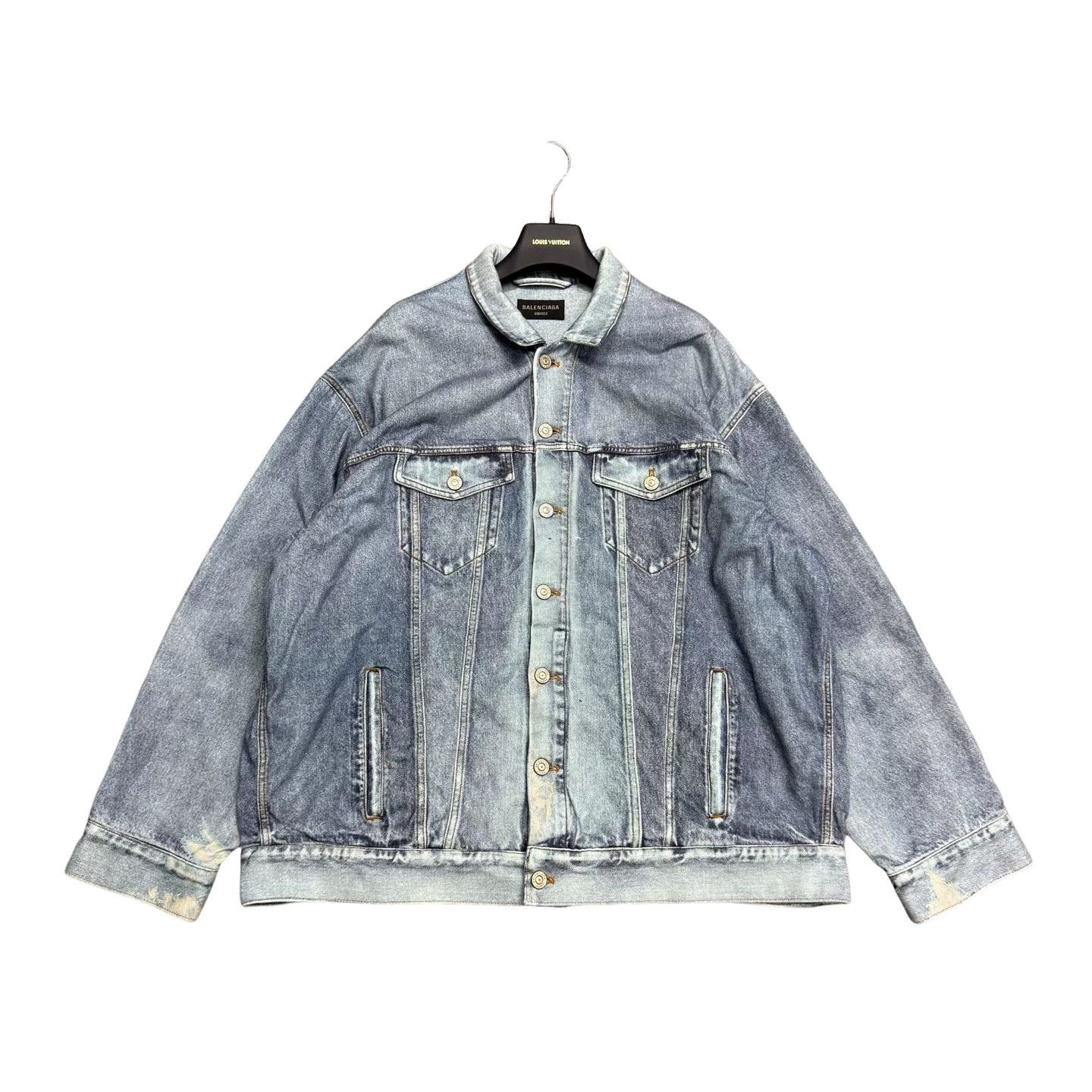 Balenciaga Balenciaga Washed Denim Jacket Size S Size US S / EU 44-46 / 1 - 1 Thumbnail