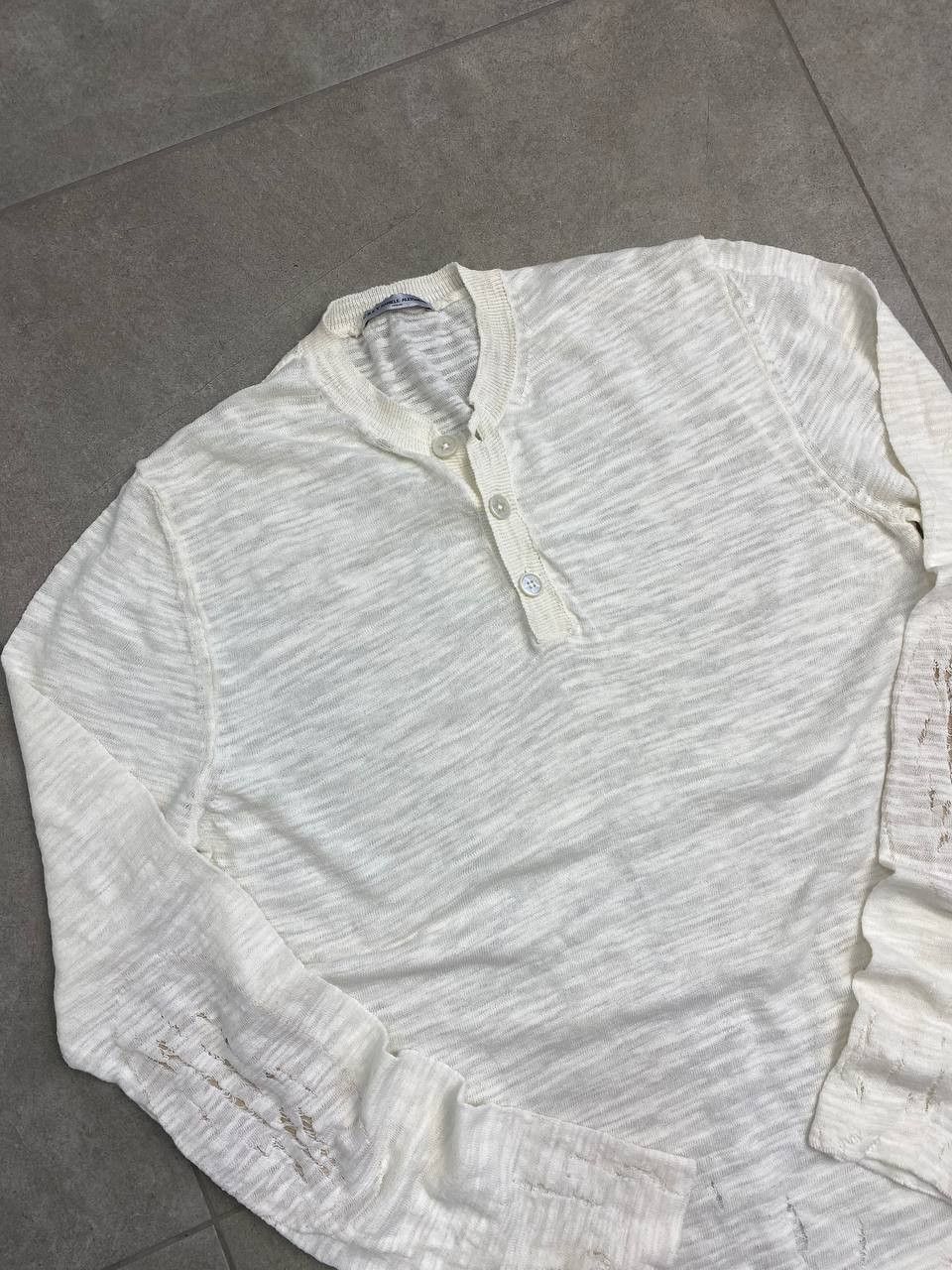 Daniele Alessandrini GREY Daniele Alessandrini Distressed Cotton Light Sweater Size US M / EU 48-50 / 2 - 4 Thumbnail