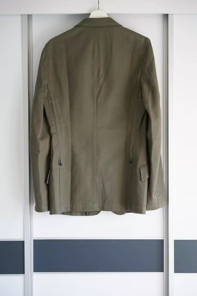 Yohji Yamamoto Yohji Yamamoto Yohji Yamamoto Olive Green Zip Blazer Size US M / EU 48-50 / 2 - 2 Thumbnail