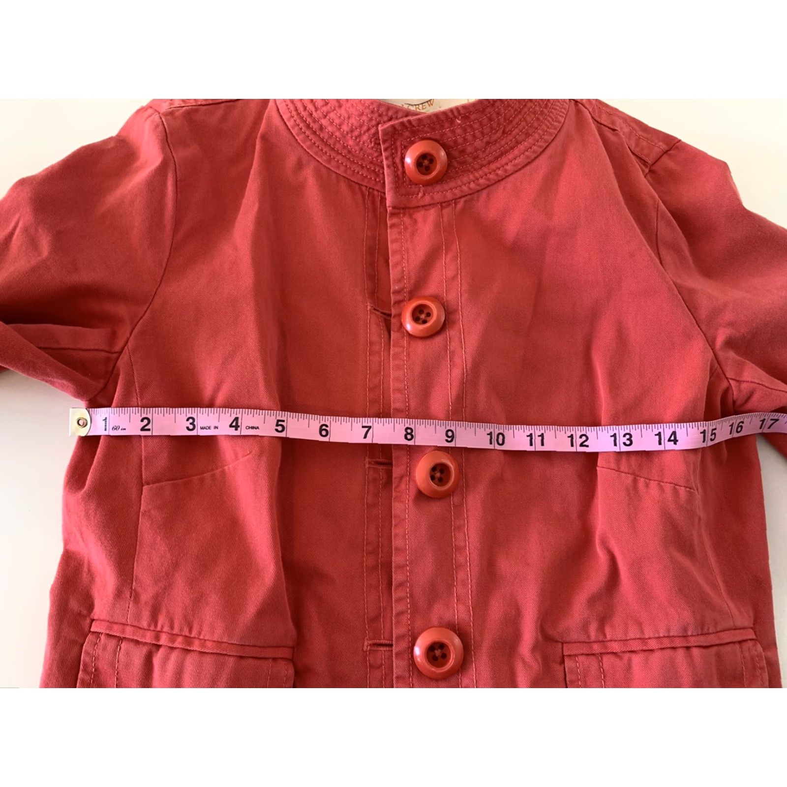 J.Crew J.CREW Pink Twill Chino Jacket - Button Front - Classic - Petite Size 6 - Womens Size M / US 6-8 / IT 42-44 - 3 Thumbnail