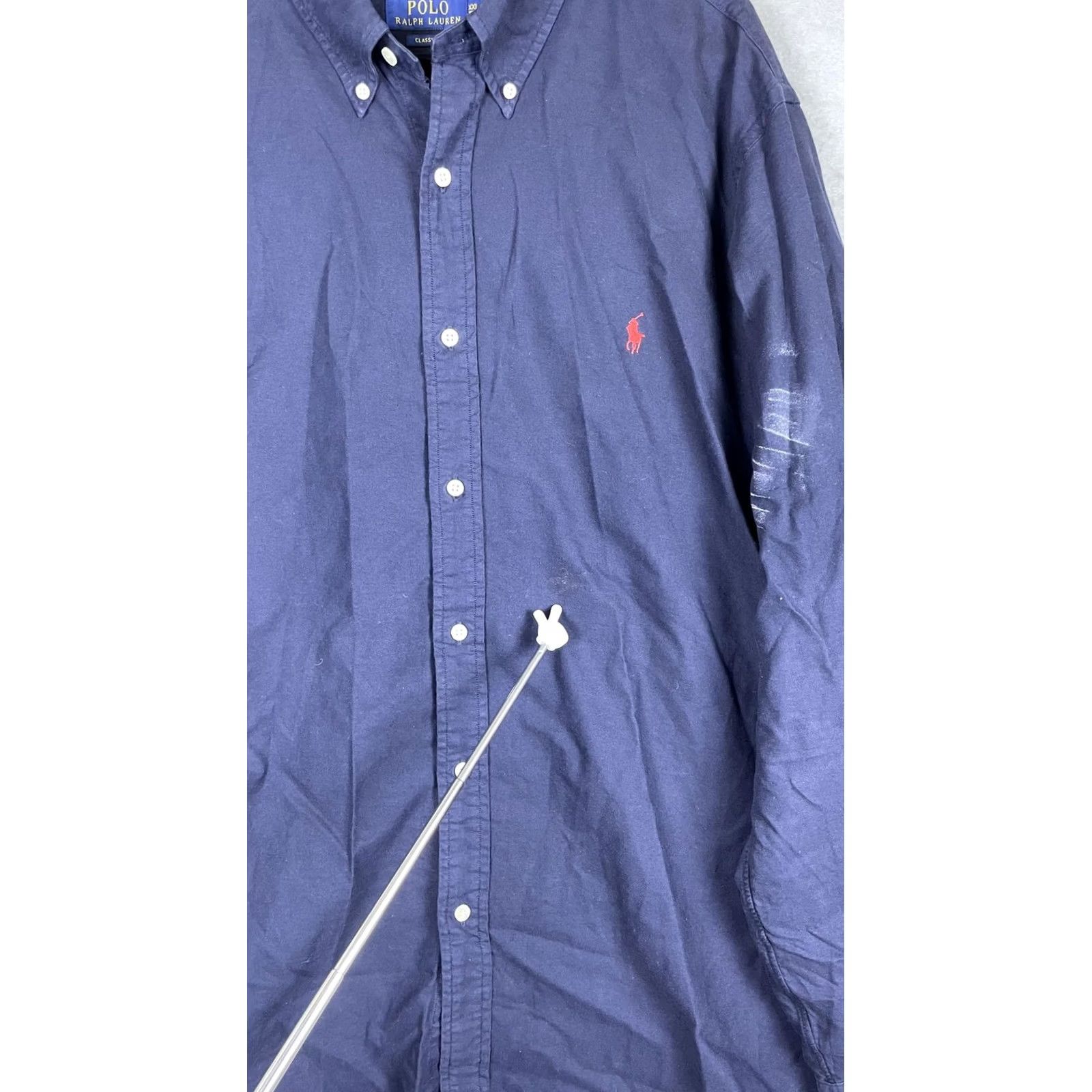 Polo Ralph Lauren Polo Ralph Lauren Shirt Mens 2XL Blue Solid Long Sleeve Button Down Pony Logo Size US XXL / EU 58 / 5 - 4 Thumbnail