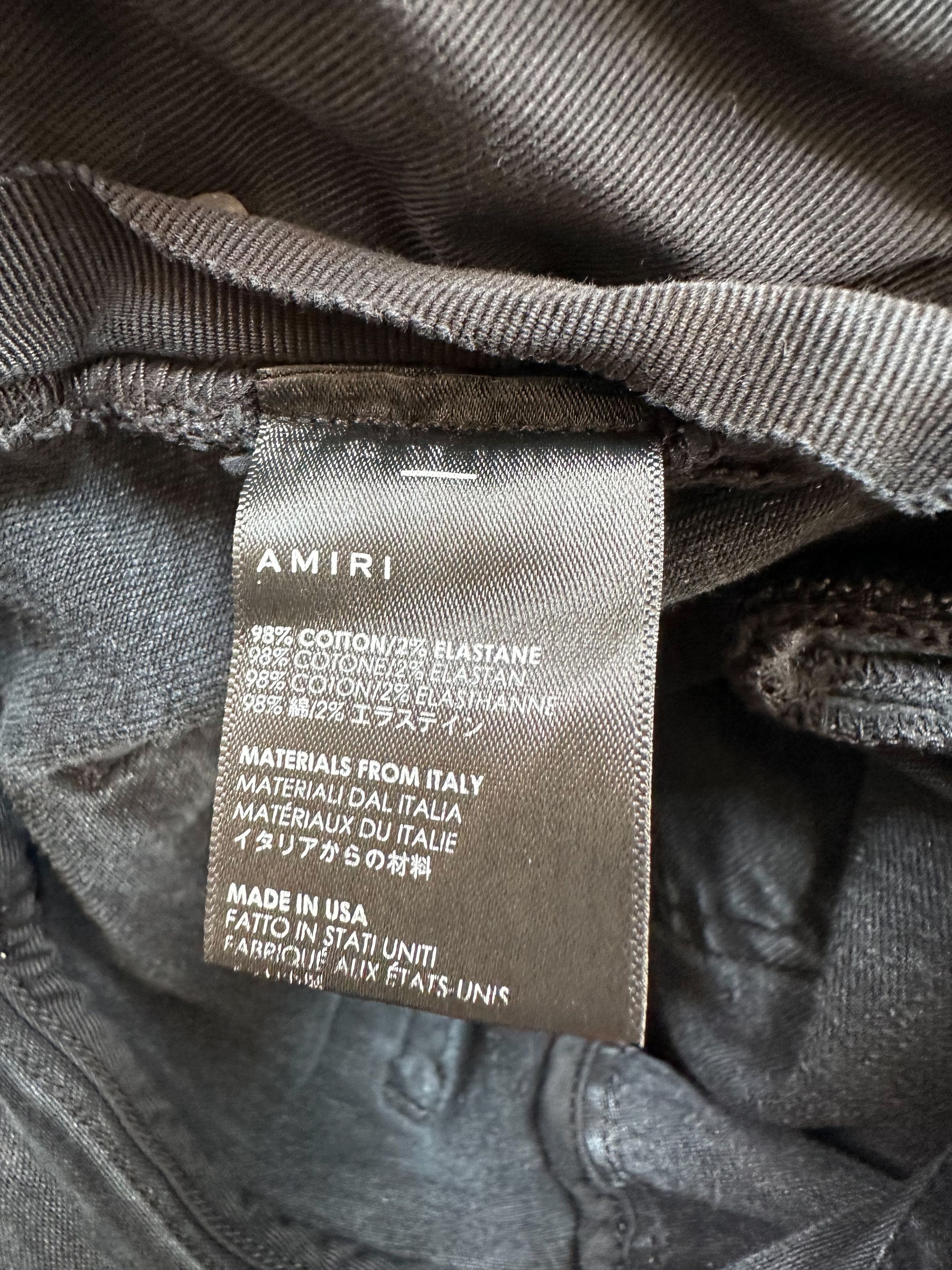 Amiri Amiri Washed Black Distressed Knee Jeans Size US 36 / EU 52 - 4 Thumbnail