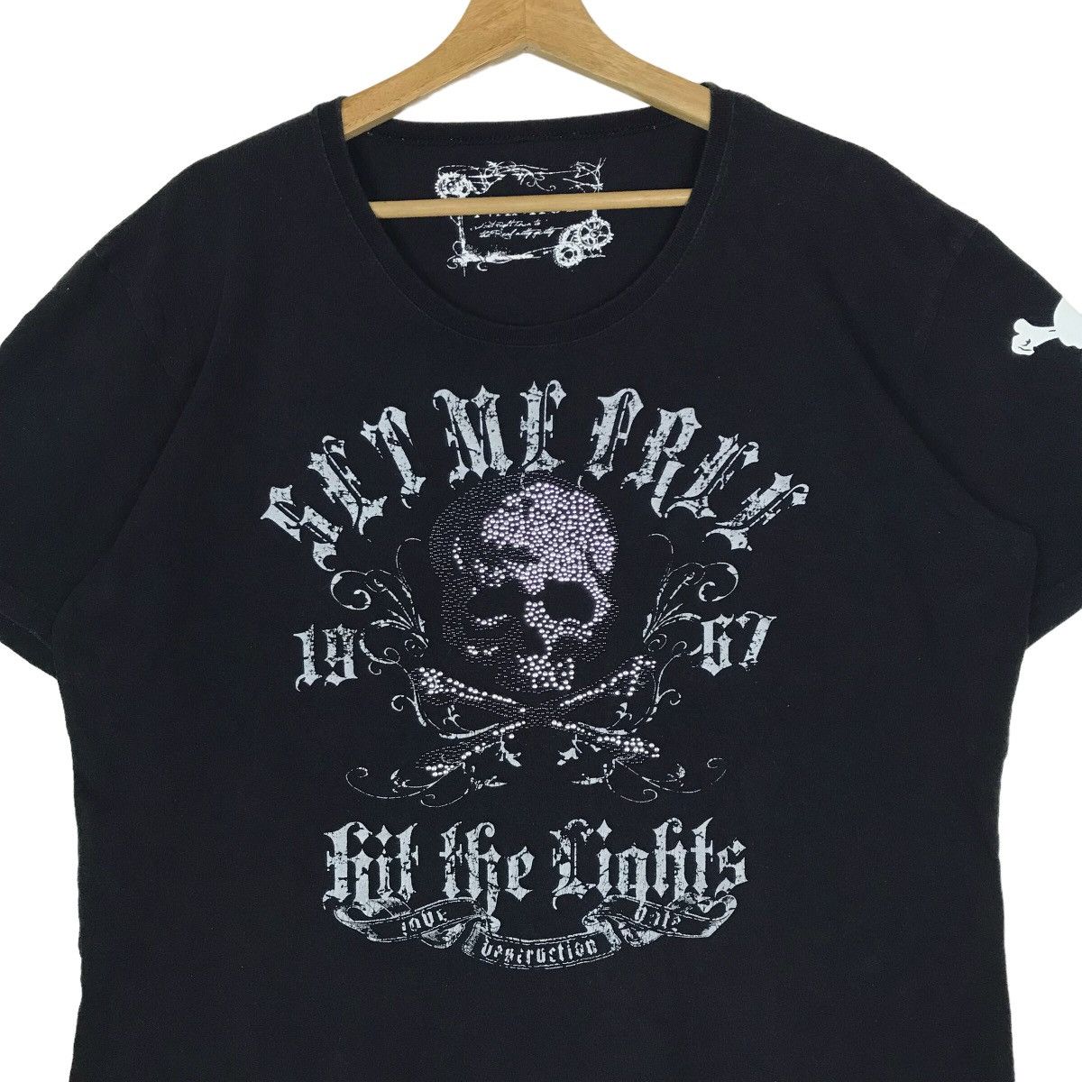Japanese Brand Japanese Clothing Ivanhoe Skull Punk Tee Shirt Size US XXL / EU 58 / 5 - 2 Thumbnail