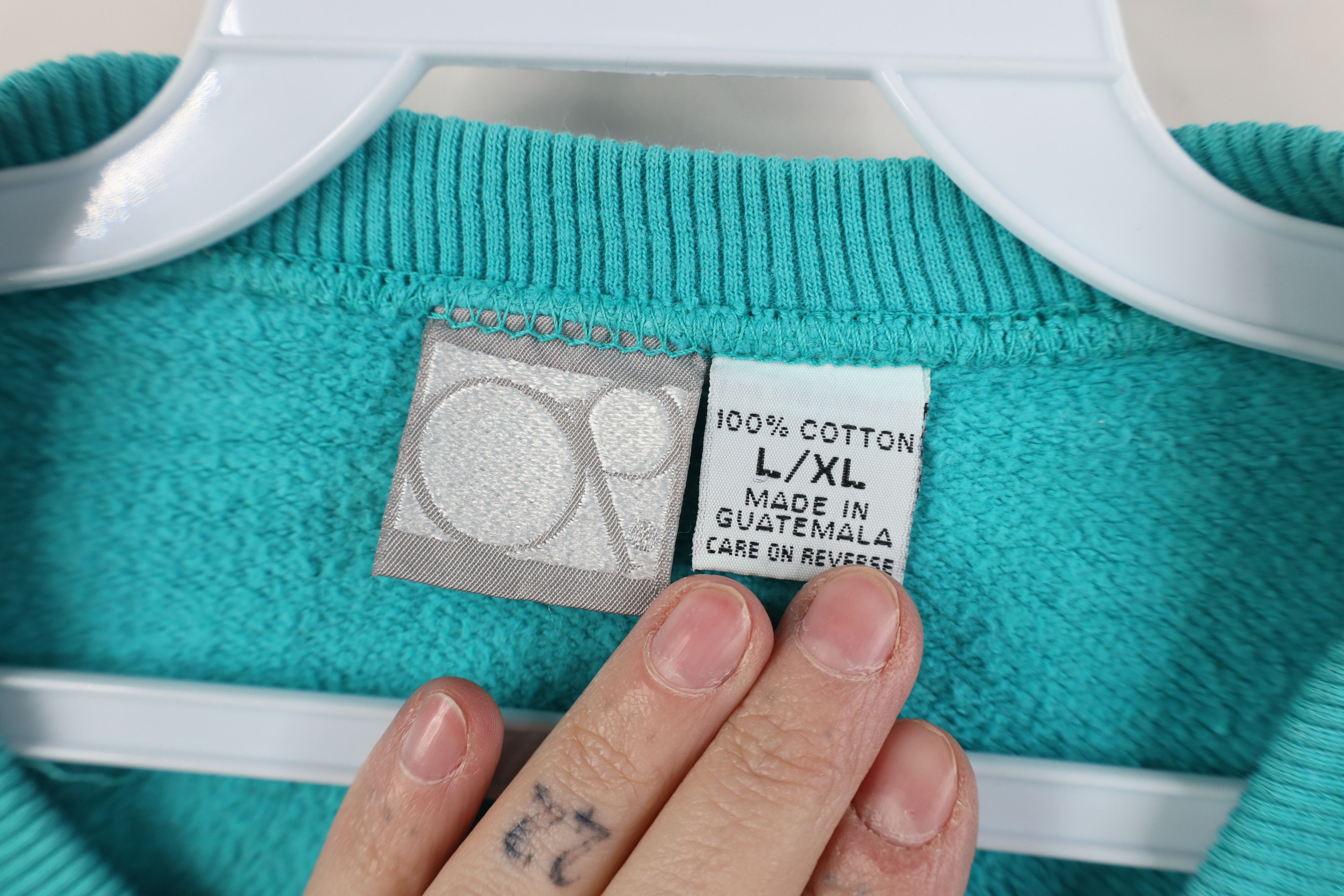 Ocean Pacific Vintage 90s Ocean Pacific Surfing Baggy Sweatshirt Teal Size US L / EU 52-54 / 3 - 9 Thumbnail
