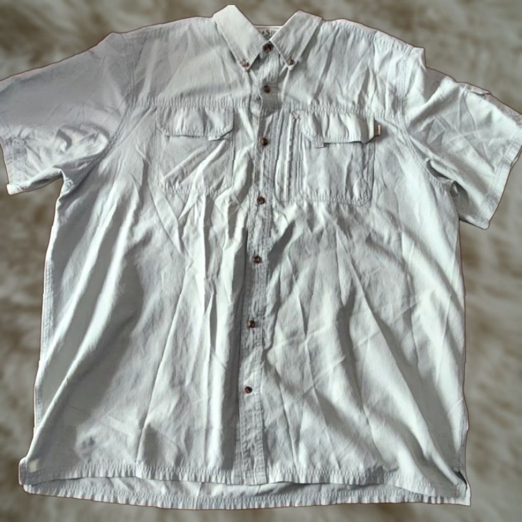 Vintage Field & Stream Button Up Shirt Mens 2XL Short Sleeve Fishing Outdoors Green Size US XXL / EU 58 / 5 - 1 Thumbnail