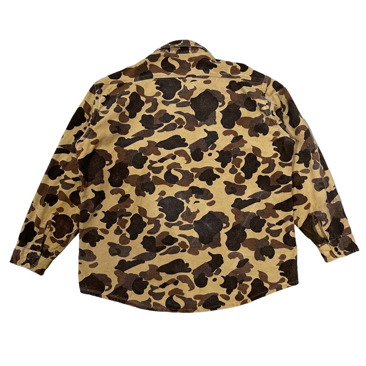 Vintage Vintage 90s Deerskin By Melton Shirt Co. Camo Button Jacket Size US XL / EU 56 / 4 - 2 Thumbnail