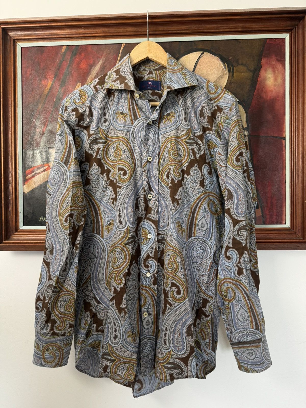 Etro Etro Milano Paisley button down shirt Vintage Casual Rare Size US S / EU 44-46 / 1 - 1 Thumbnail