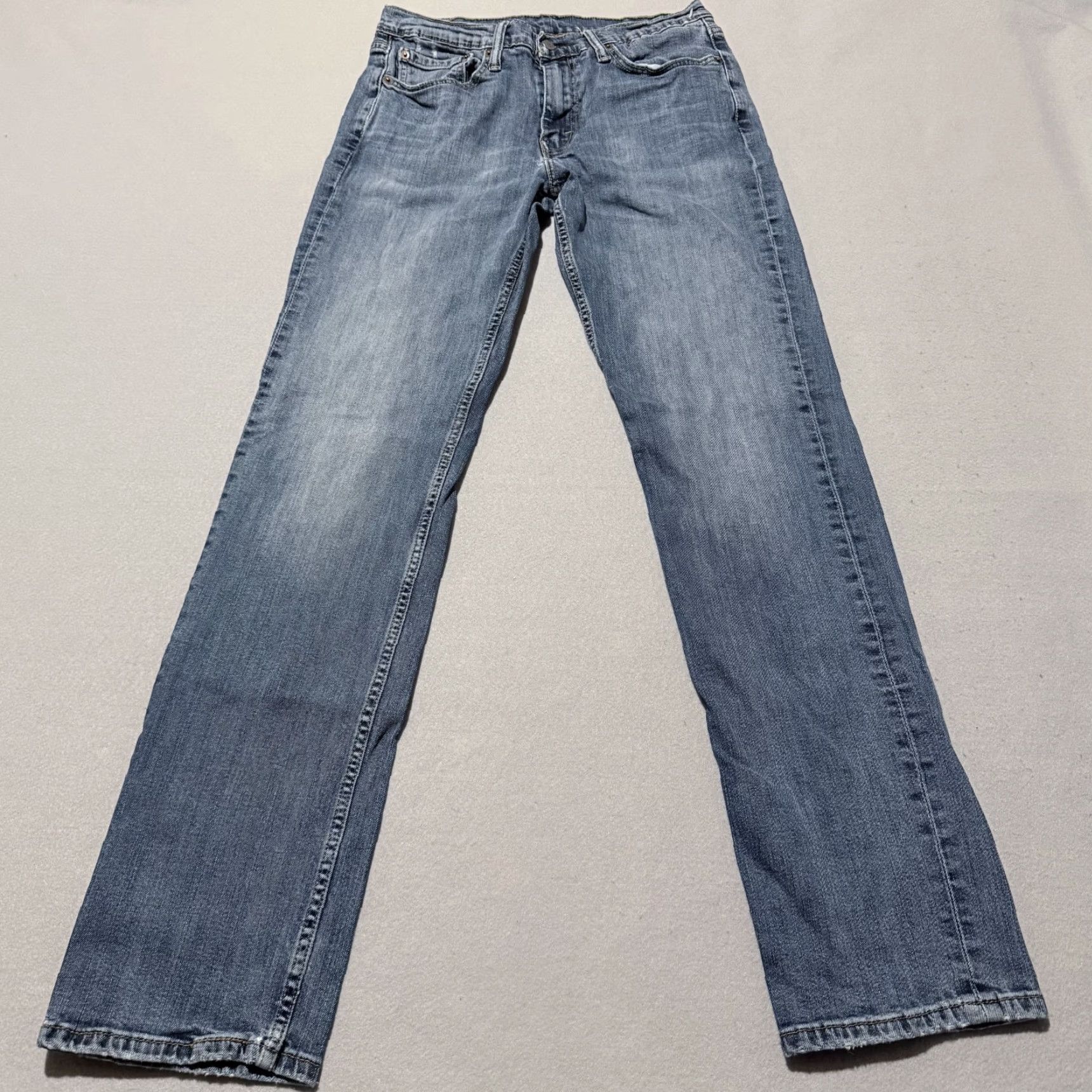Levi's Levi's 514 Jeans Men Blue Denim Low Rise Classic Straight Fit 32x34 Distressed - Levi's Jeans Men Blue Denim 32x34 Distressed Size US 32 / EU 48 - 2 Thumbnail