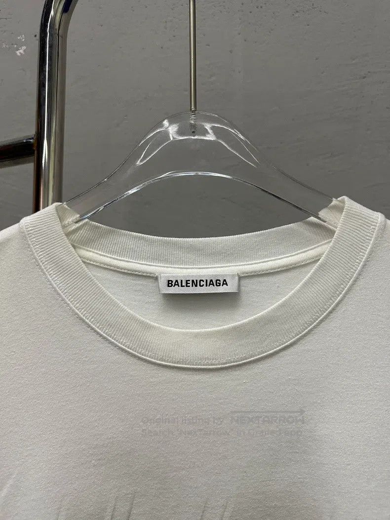 Balenciaga Balenciaga White Band Portrait Short Sleeve T-Shirt Size US S / EU 44-46 / 1 - 4 Thumbnail