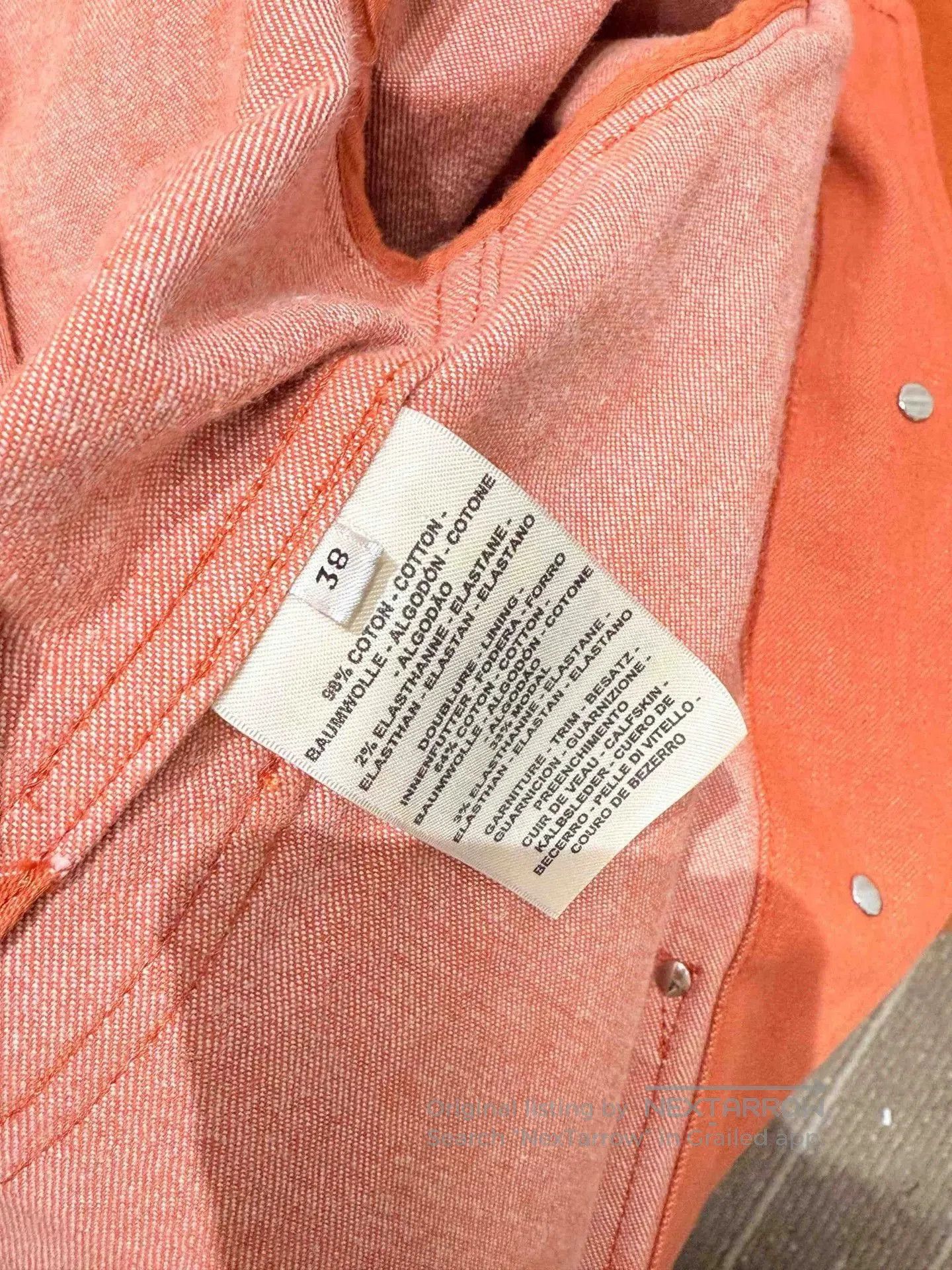 Hermes hermes orange short denim jacket size 38. Size US M / EU 48-50 / 2 - 6 Thumbnail
