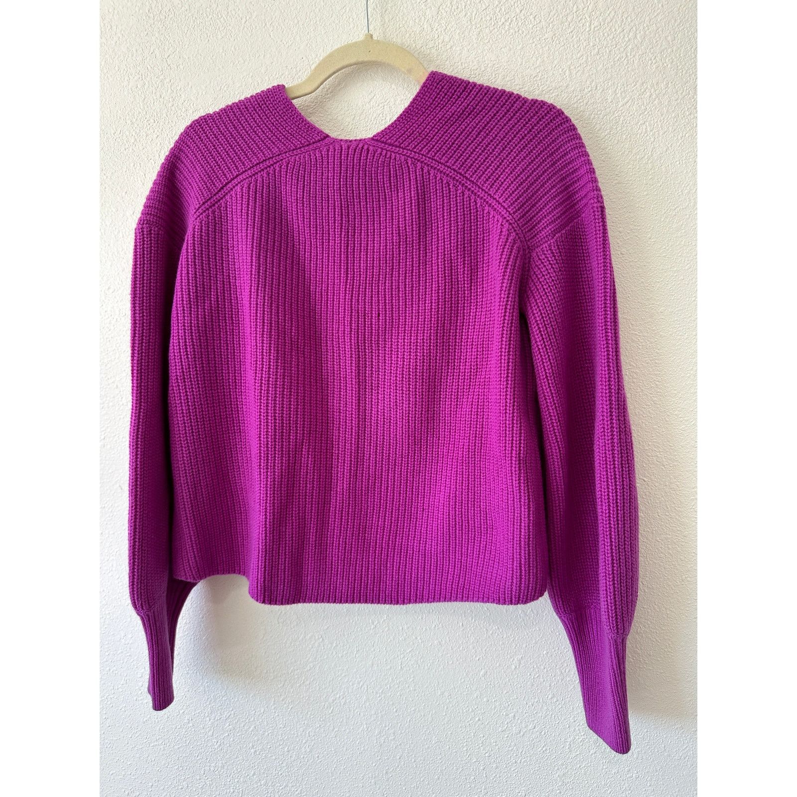A.L.C. A.L.C. Violet Deep V-Neck Long Sleeve Boxy Crop Sweater XS Size XS / US 0-2 / IT 36-38 - 5 Thumbnail