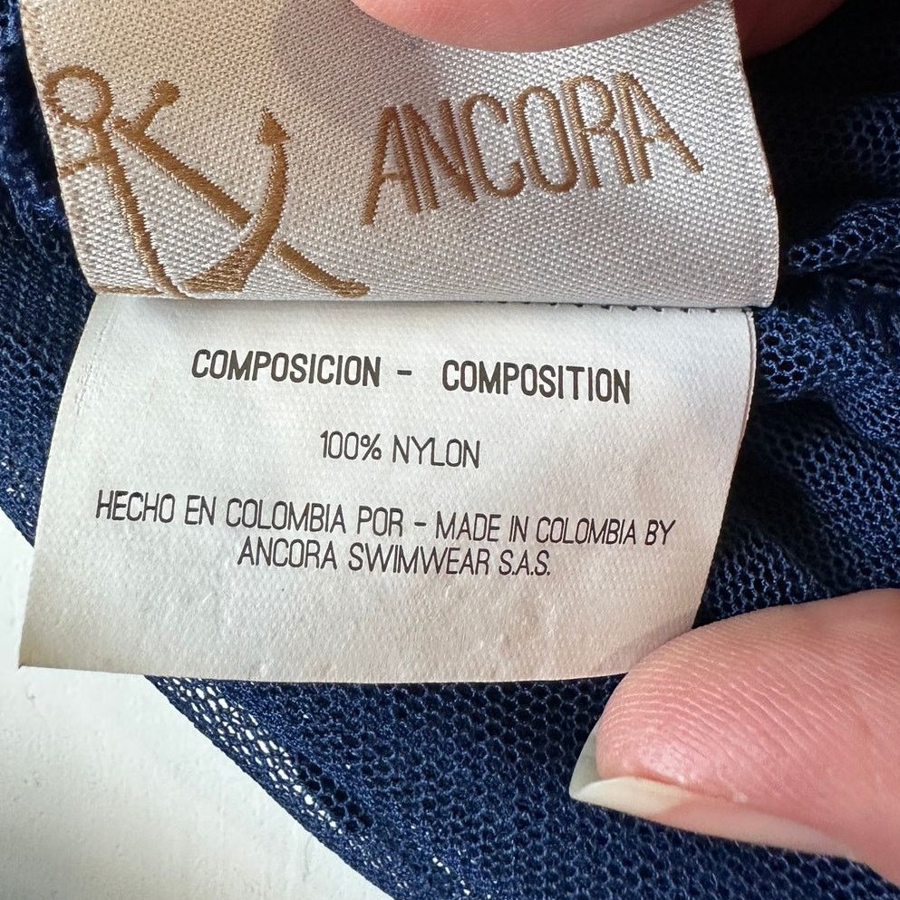 Other Ancora Navy Blue Polka Dot Sheer Scarf Wrap Size ONE SIZE - 12 Thumbnail