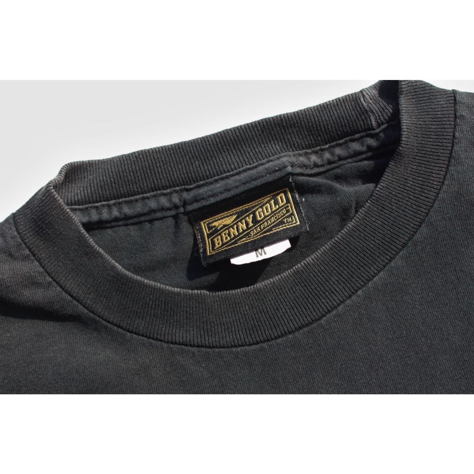 Vintage Benny Gold T-Shirt Black M Unisex Adults Short Sleeve Classic Fit SF Skateboarding 90s? (Note: Decade not in original) Size US M / EU 48-50 / 2 - 3 Thumbnail