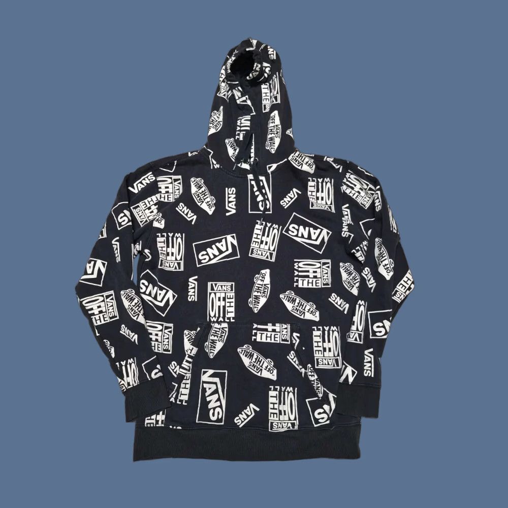 Vans VANS Off The Wall Hoodie Men L Black Skateboarding Pullover Retro Rare L Size US L / EU 52-54 / 3 - 1 Thumbnail